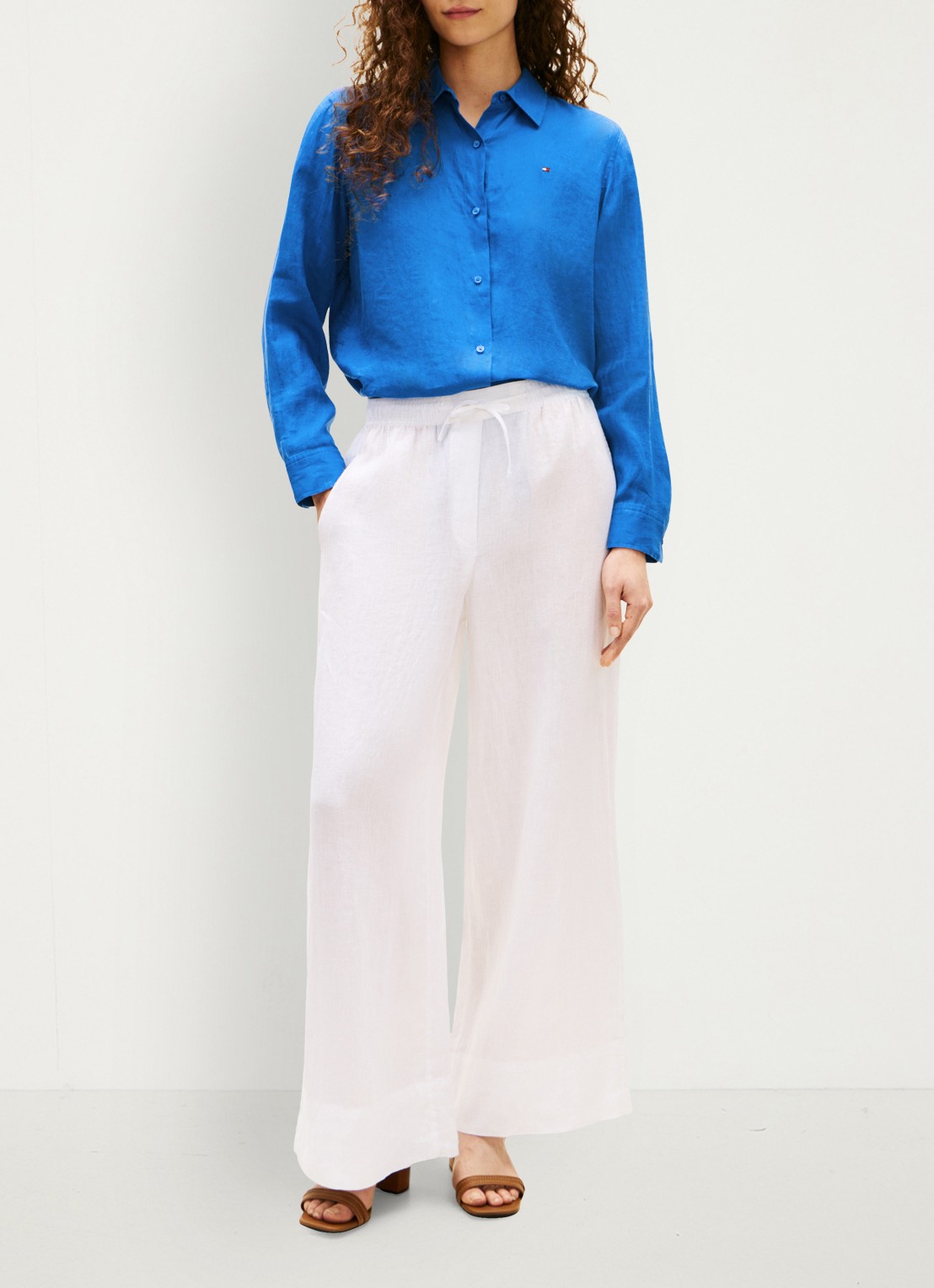 Tommy Hilfiger Blouse met grafische print - voorkant 2 blauw