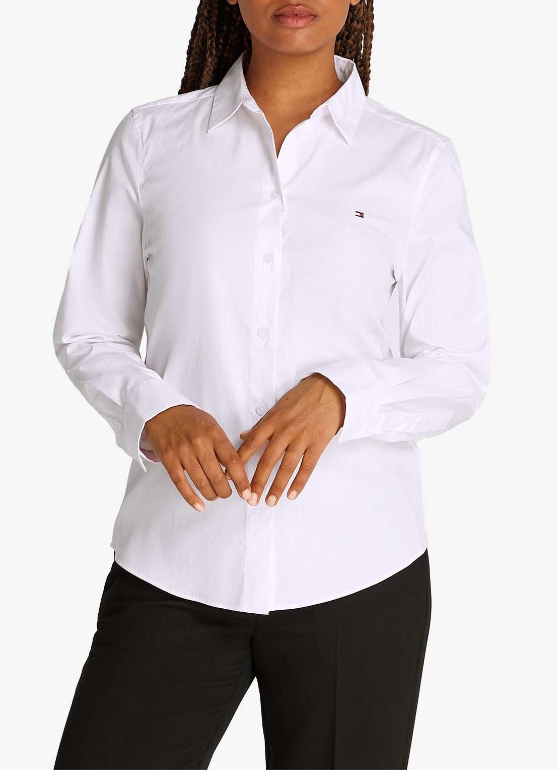 Tommy Hilfiger Blouse met logo - detail 4 lichtroze
