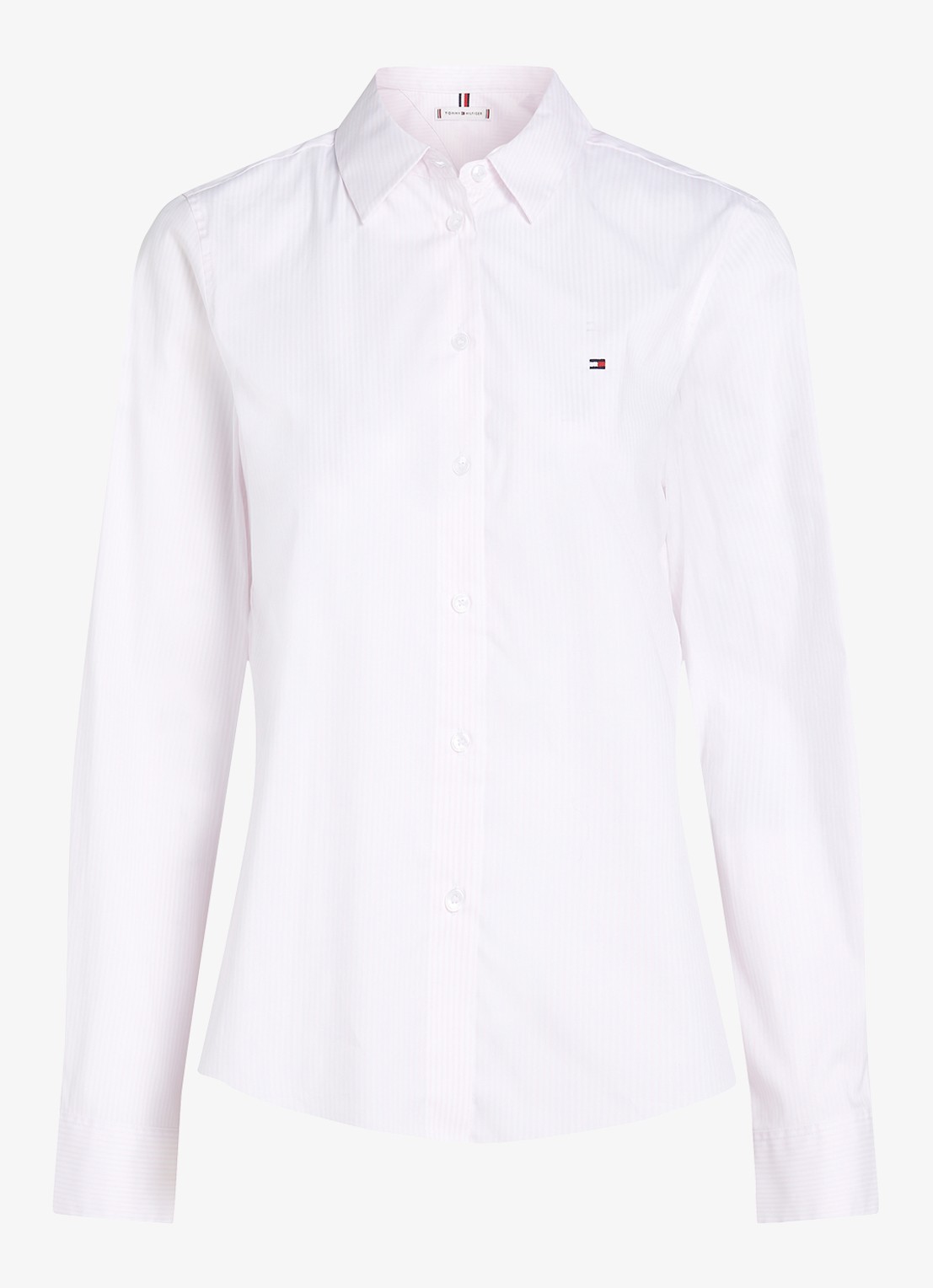 Tommy Hilfiger Blouse met logo - voorkant lichtroze