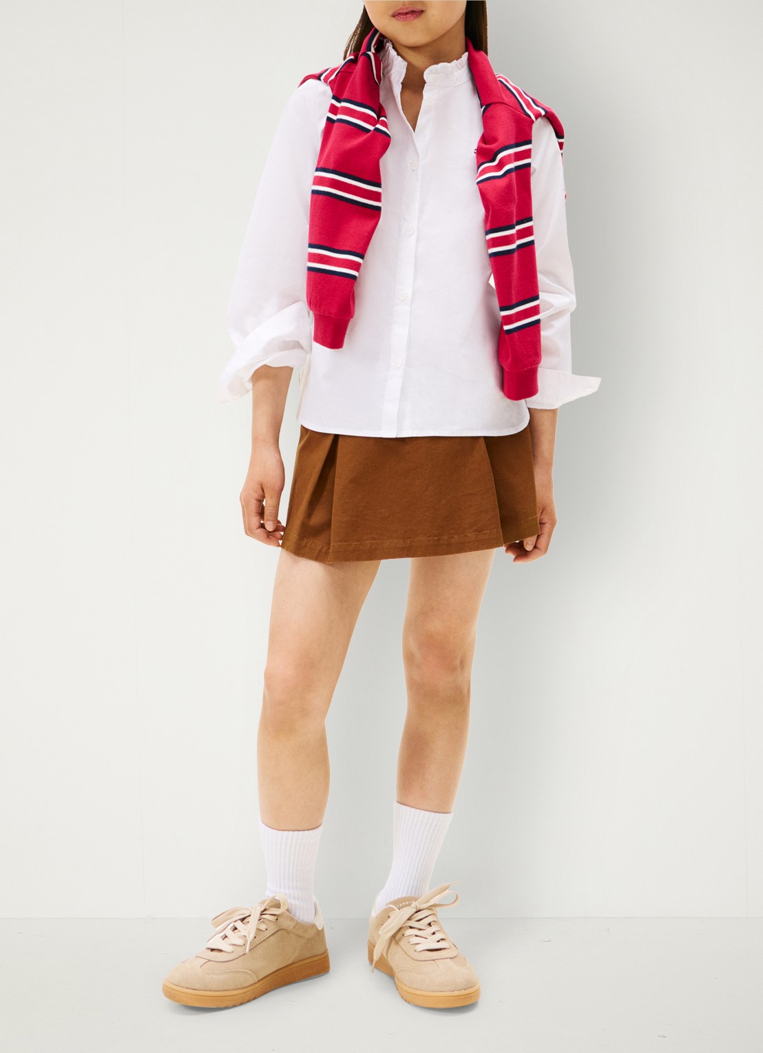 Tommy Hilfiger Blouse met logo - voorkant 6 wit