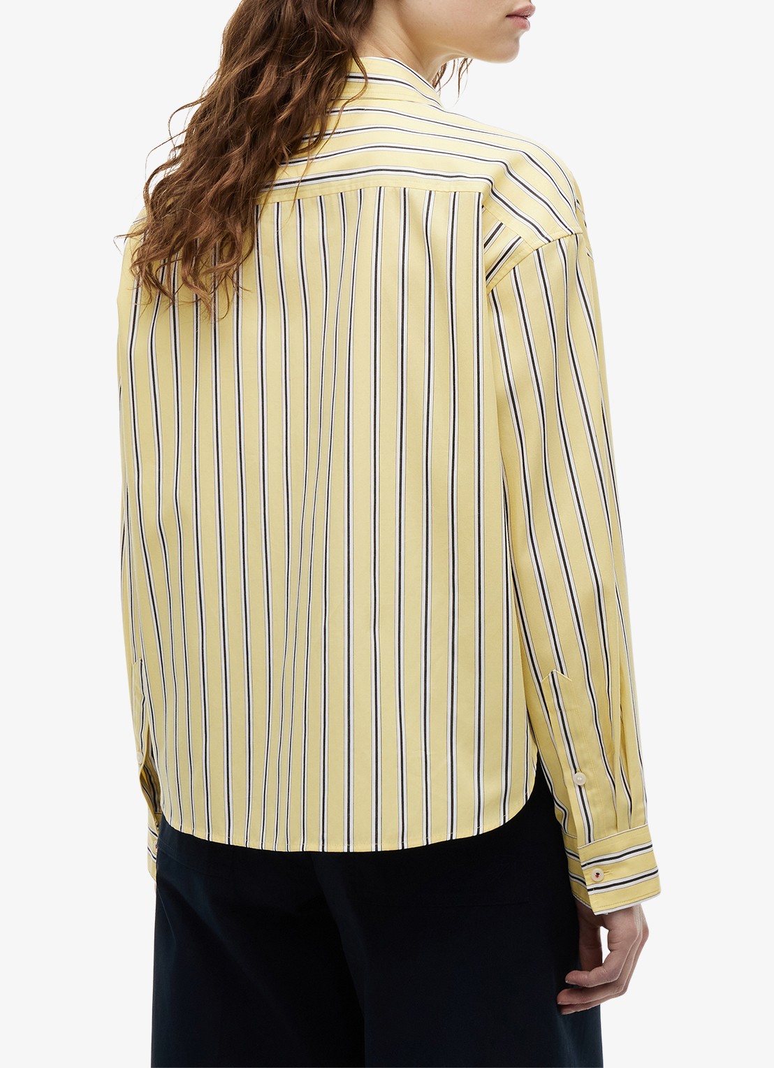 Tommy Hilfiger Blouse met streepprint en logo - achterkant 3 geel