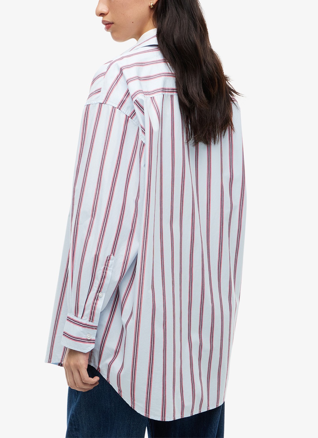 Tommy Hilfiger Blouse met streepprint - achterkant 3 lichtblauw