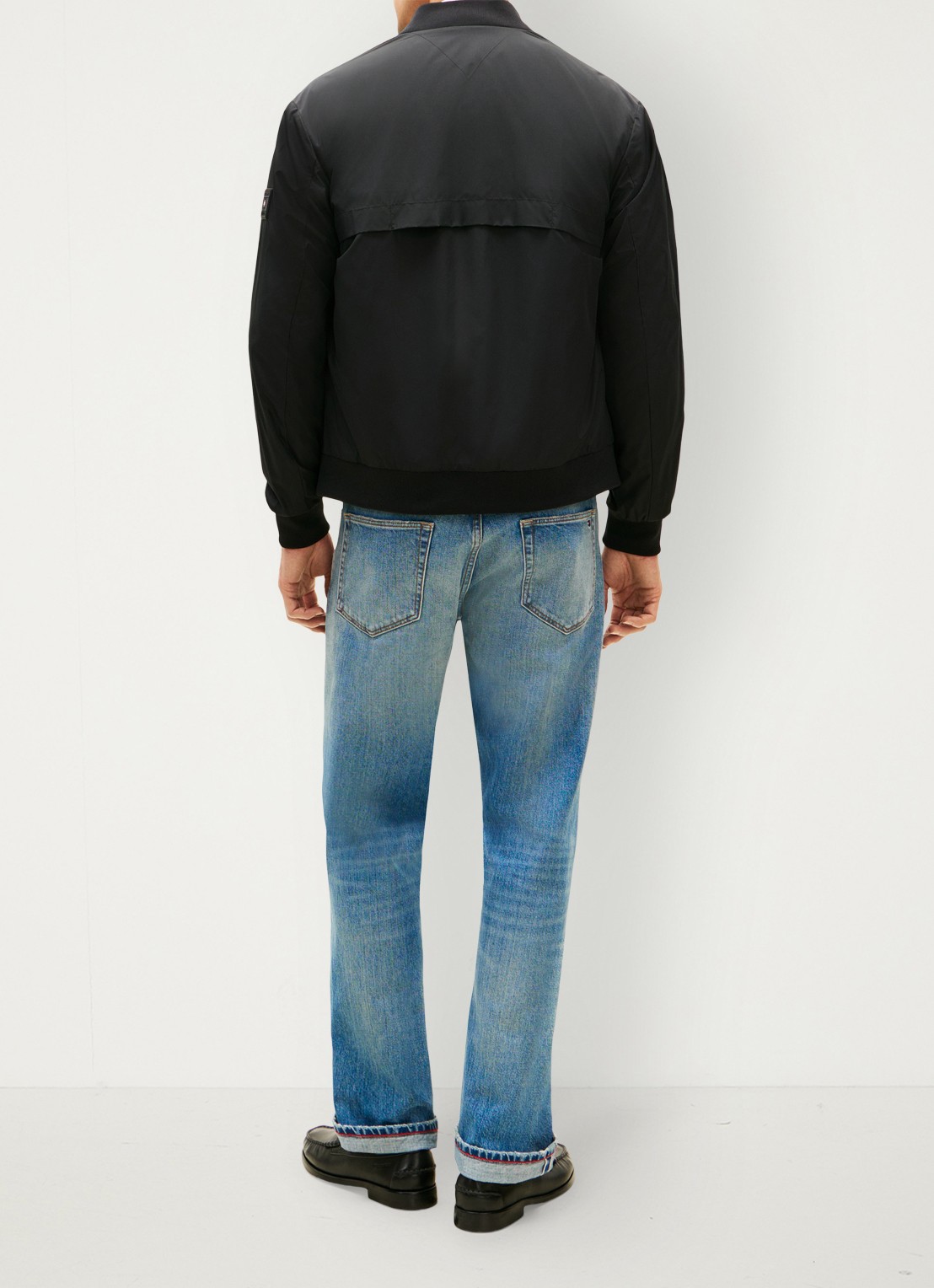 Tommy Hilfiger Bomberjack met logo - achterkant 6 zwart