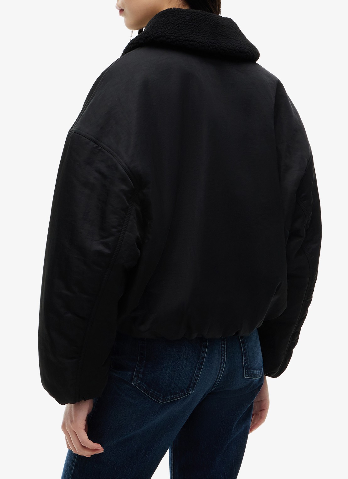 Tommy Hilfiger Bomberjack met logoborduring - achterkant 5 zwart