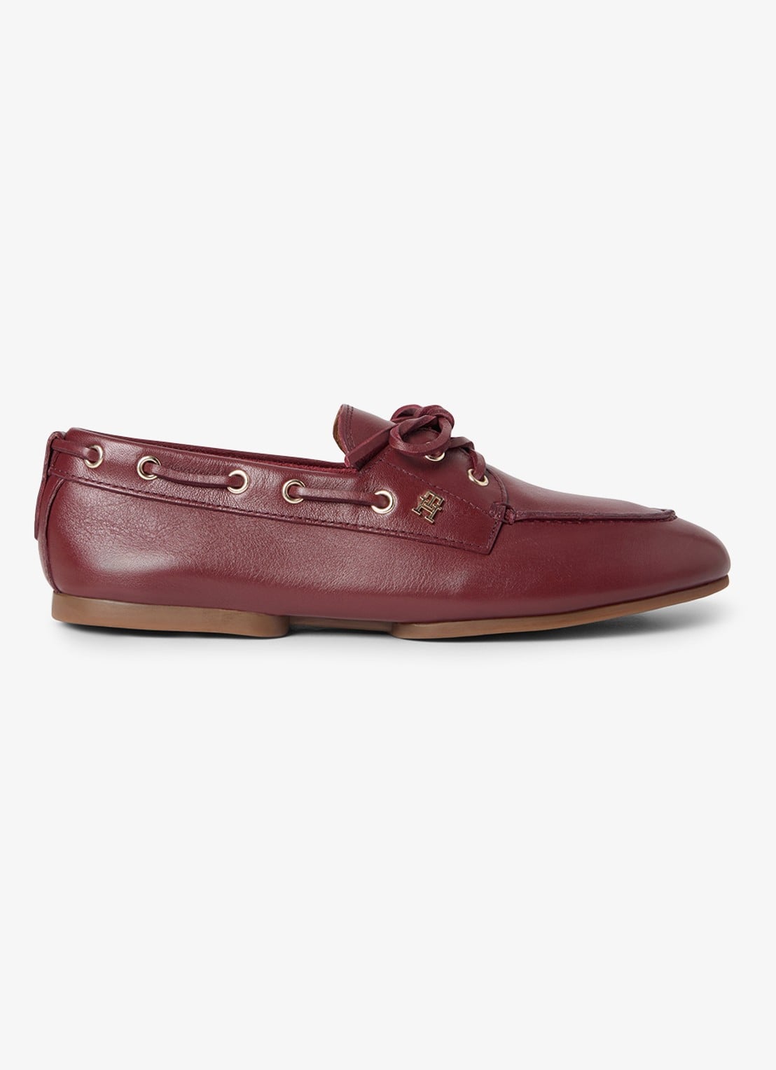 Tommy Hilfiger Bootschoen van leer met logo - detail rood