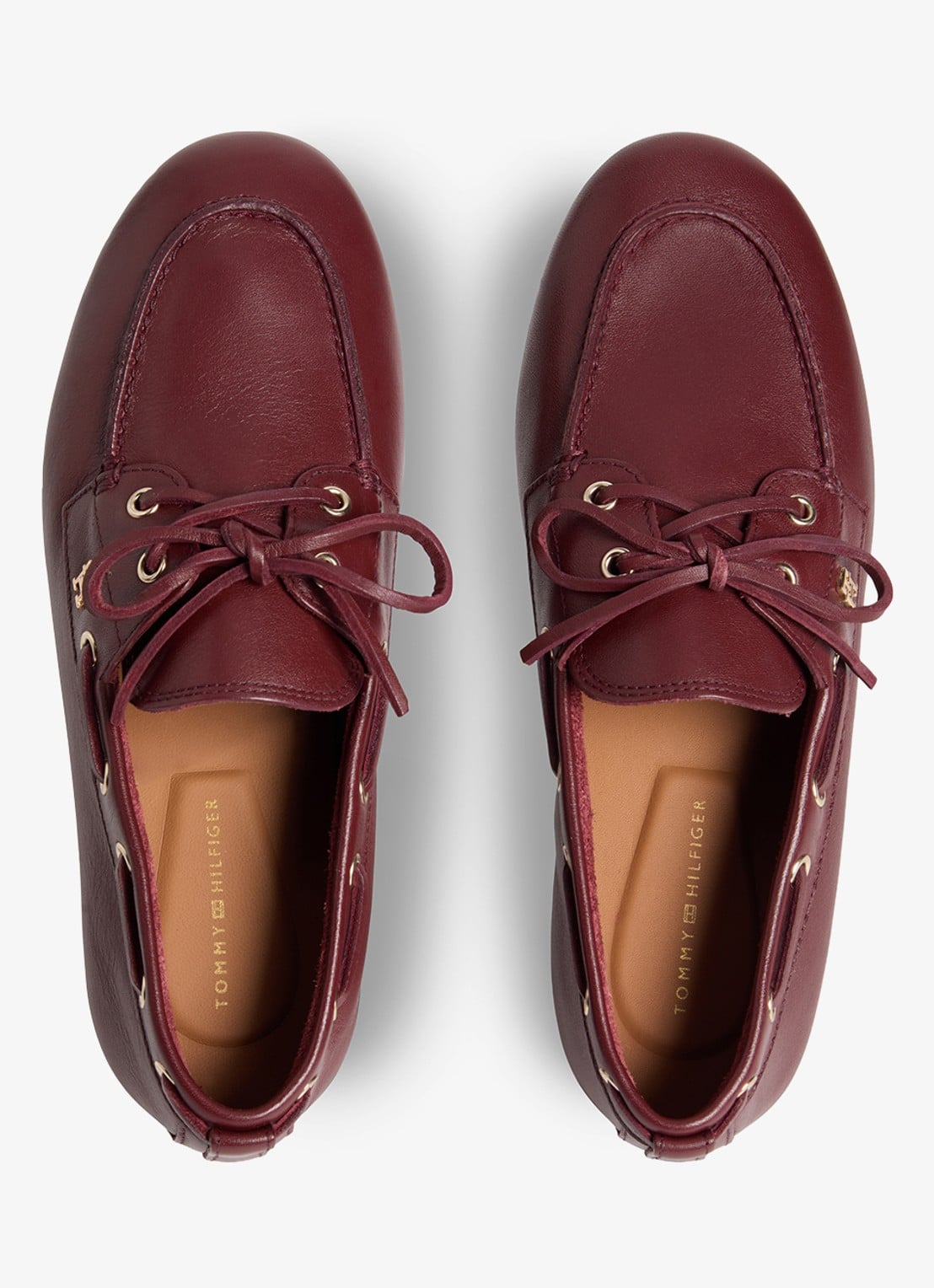 Tommy Hilfiger Bootschoen van leer met logo - detail 2 rood