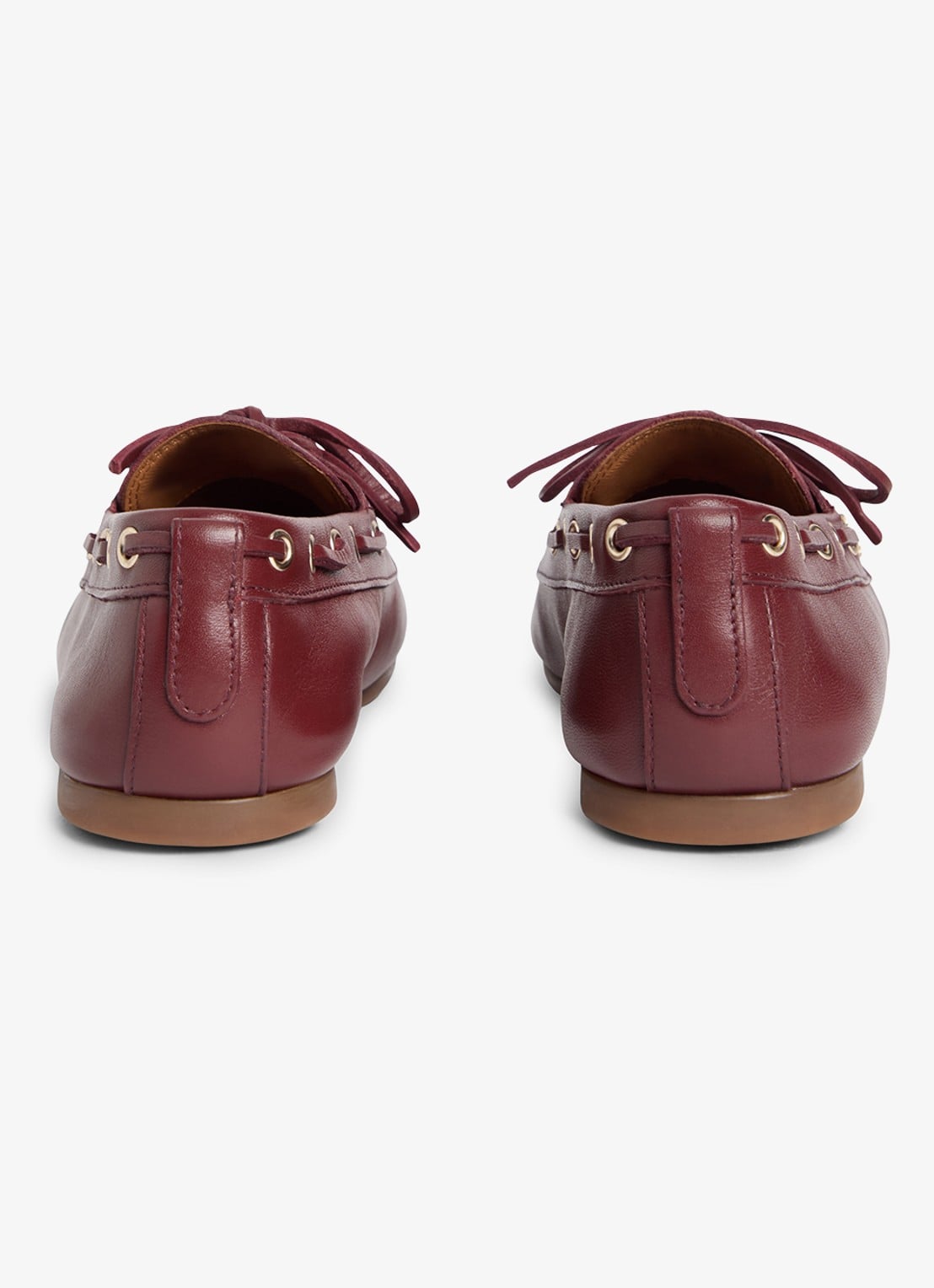 Tommy Hilfiger Bootschoen van leer met logo - detail 3 rood