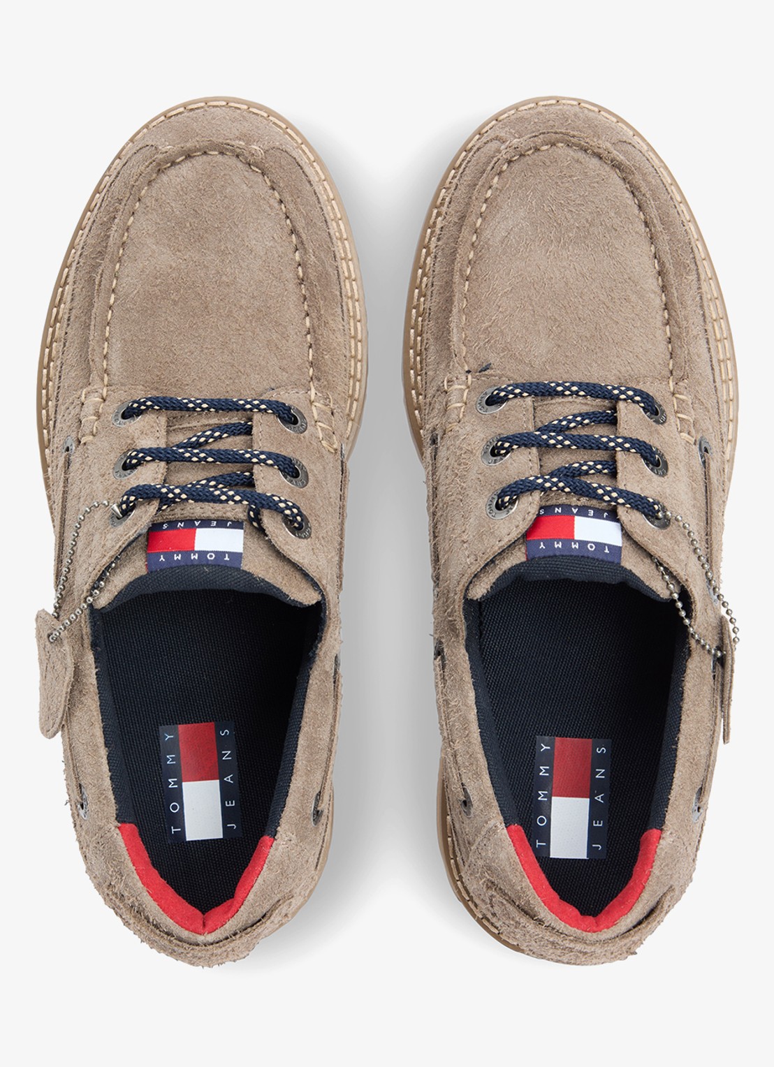 Tommy Hilfiger Bootschoen van suède - detail lichtbruin