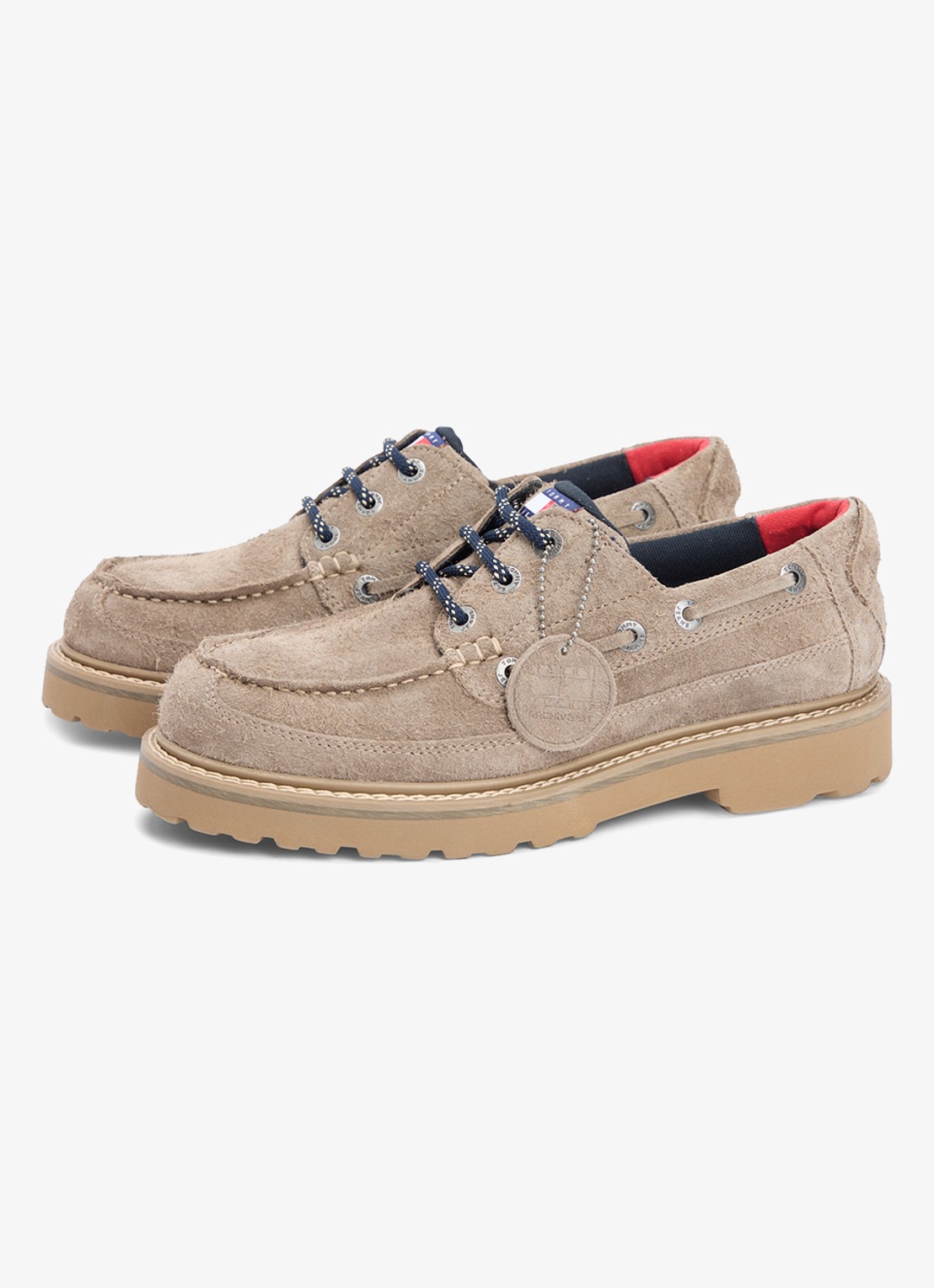 Tommy Hilfiger Bootschoen van suède - voorkant 5 lichtbruin