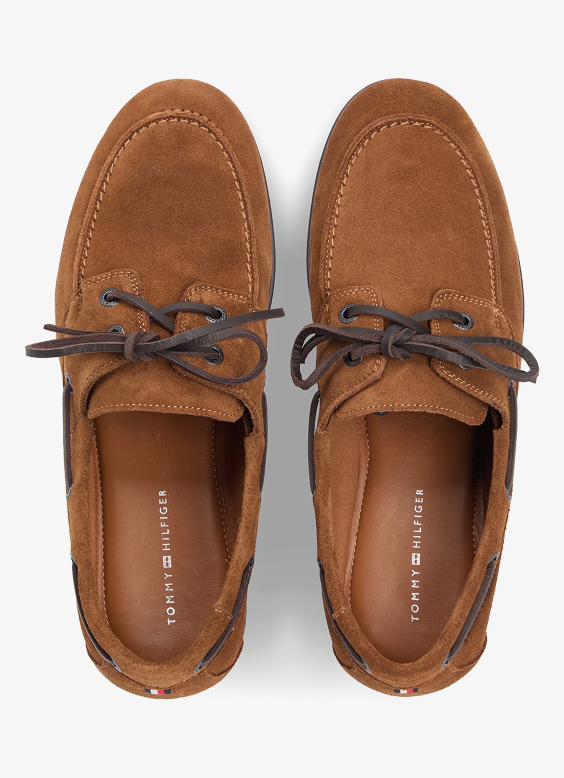 Tommy Hilfiger Bootschoen van suède - detail bruin