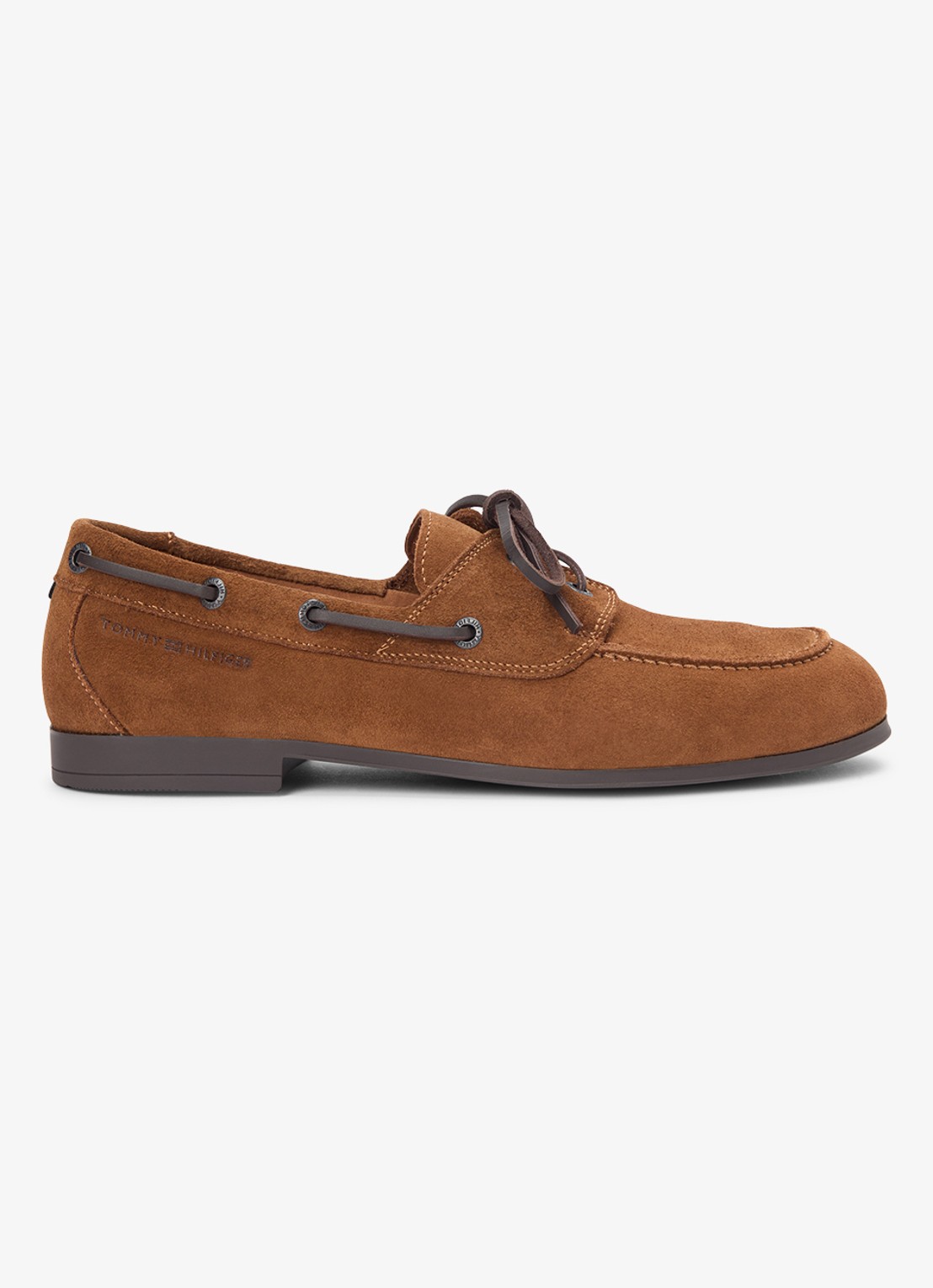 Tommy Hilfiger Bootschoen van suède - detail 2 bruin