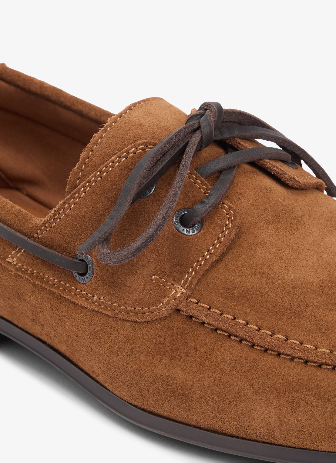 Tommy Hilfiger Bootschoen van suède - detail 3 bruin