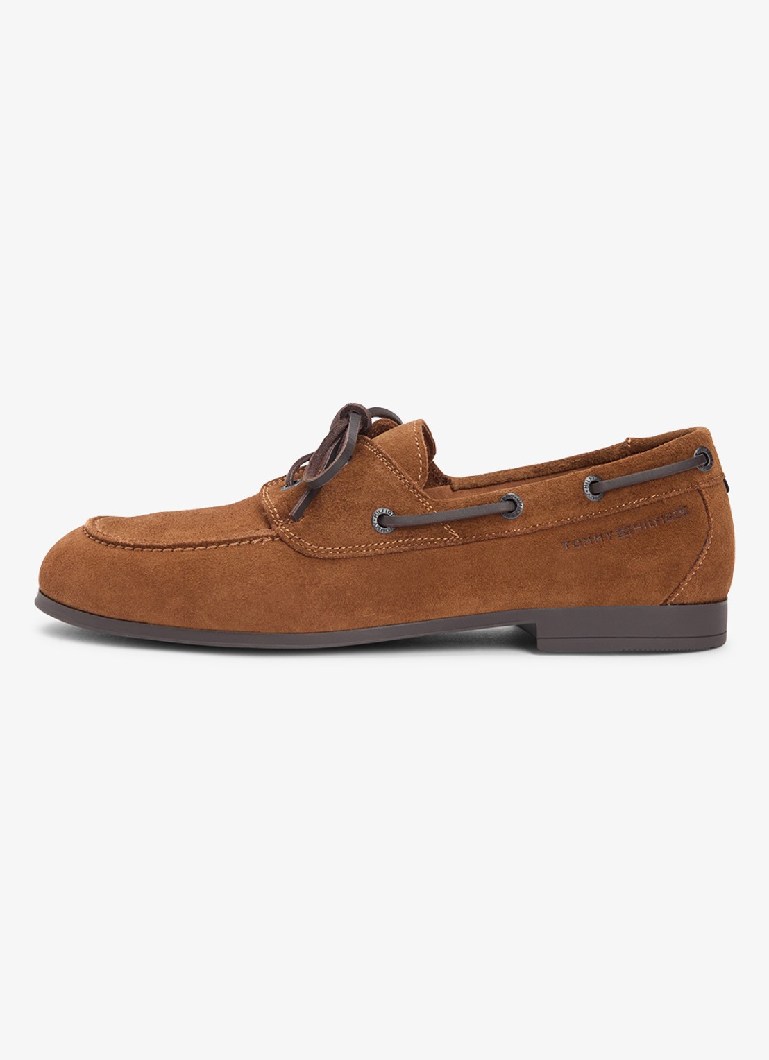 Tommy Hilfiger Bootschoen van suède - voorkant 5 bruin