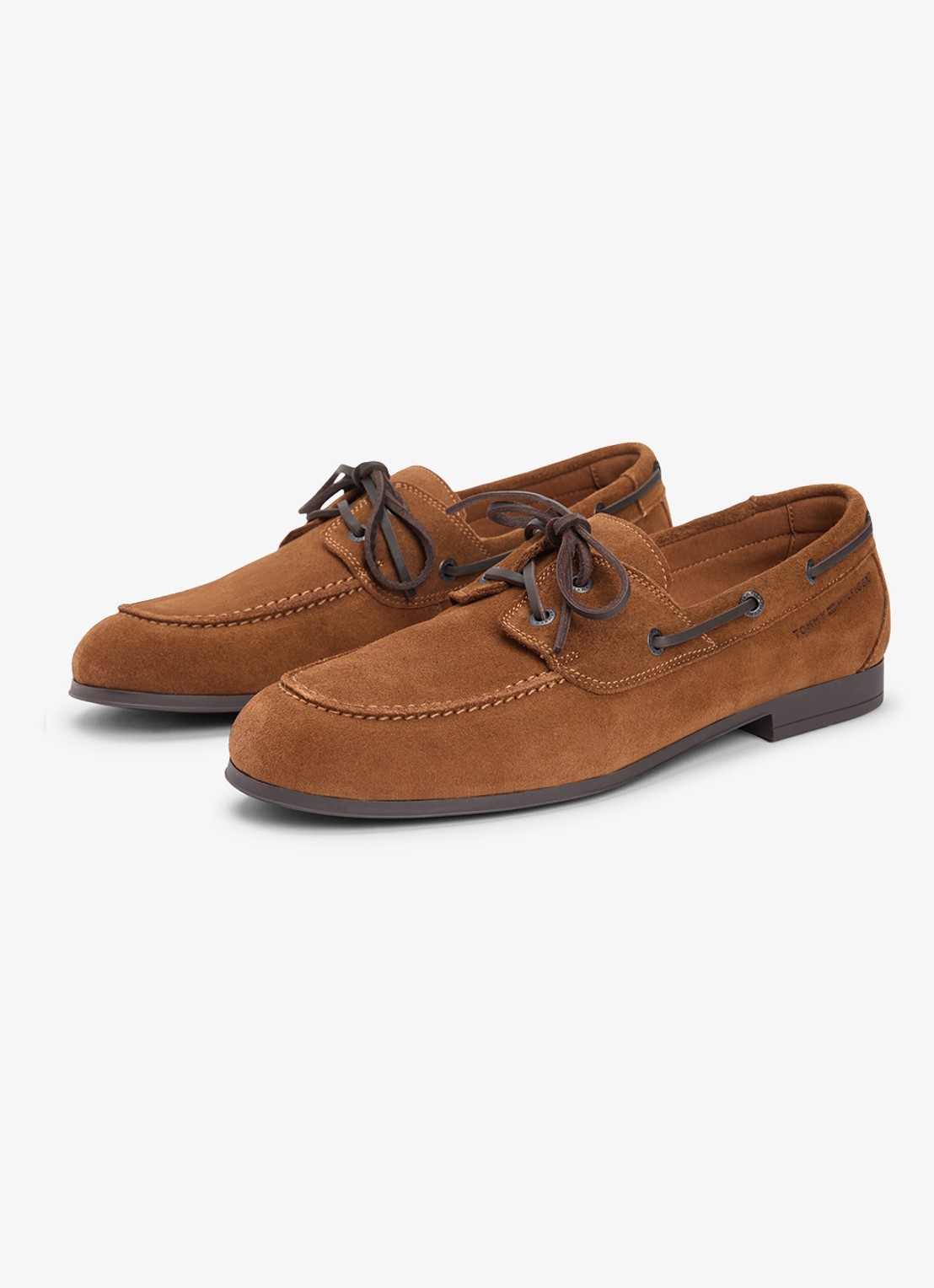 Tommy Hilfiger Bootschoen van suède - voorkant 6 bruin