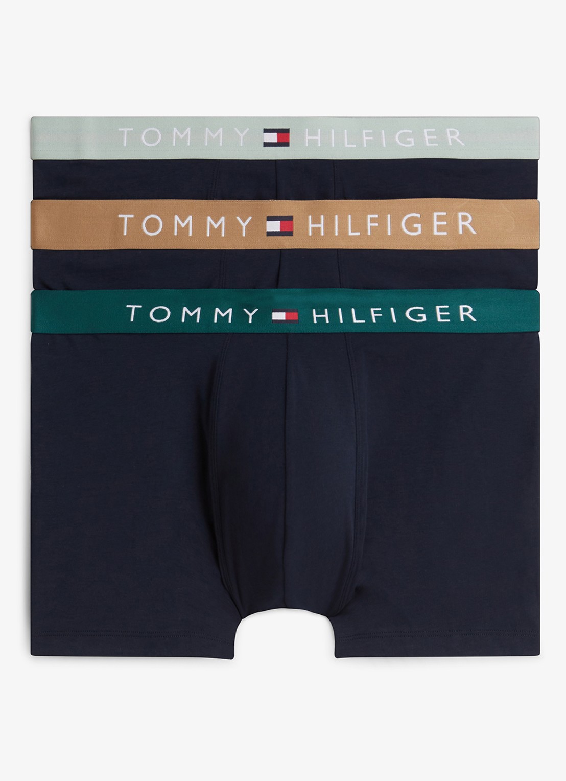 Tommy Hilfiger Boxershort van katoen met logoband 3-pack  - voorkant 5 zwart