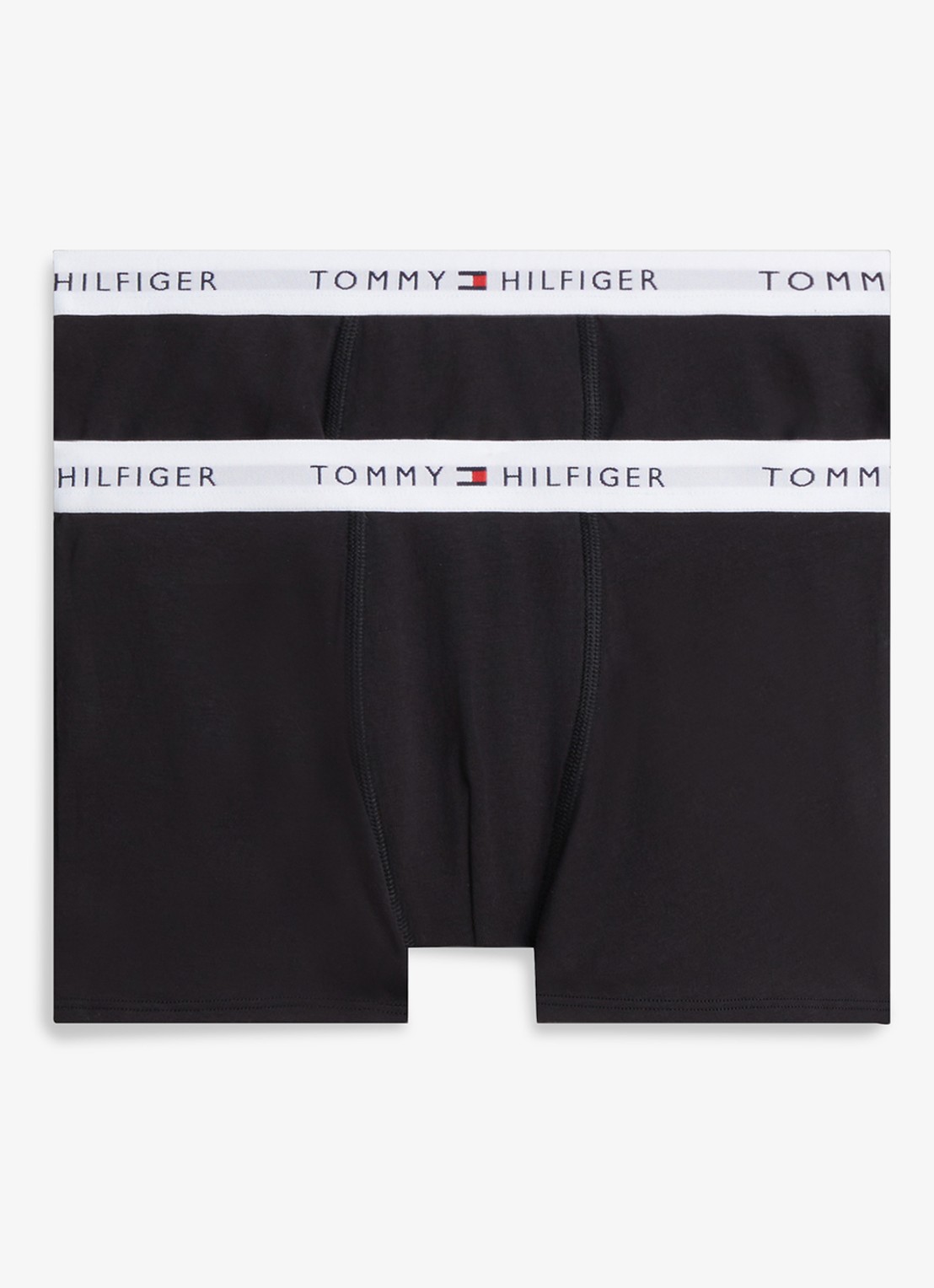 Tommy Hilfiger Boxershorts met logoband in 2-pack - voorkant zwart