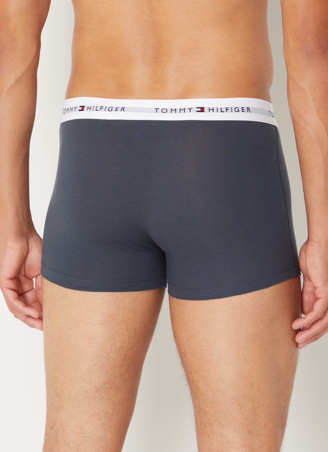 Tommy Hilfiger Boxershorts met logoband in 3-pack    - achterkant blauwgrijs