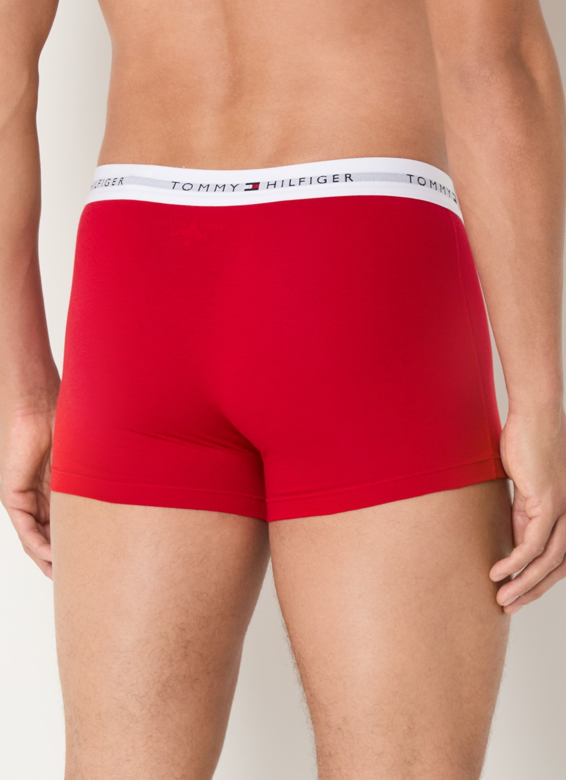 Tommy Hilfiger Boxershorts met logoband in 3-pack    - achterkant donkergroen