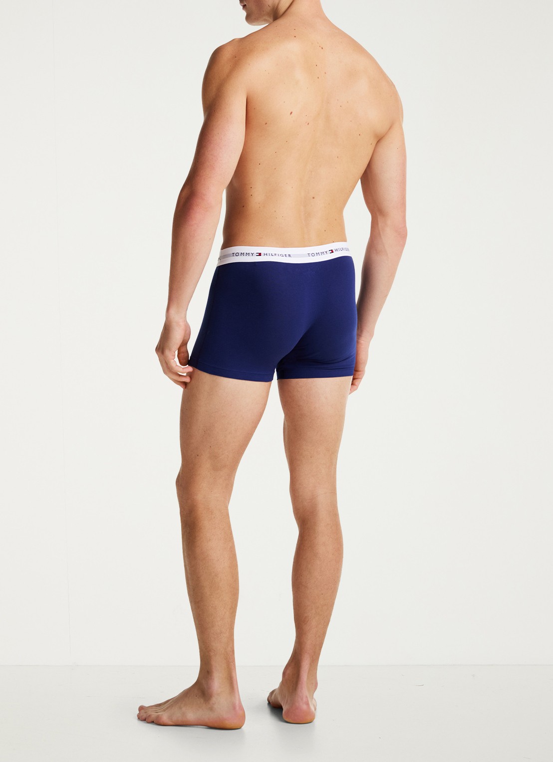 Tommy Hilfiger Boxershorts met logoband in 3-pack    - achterkant 2 donkergroen