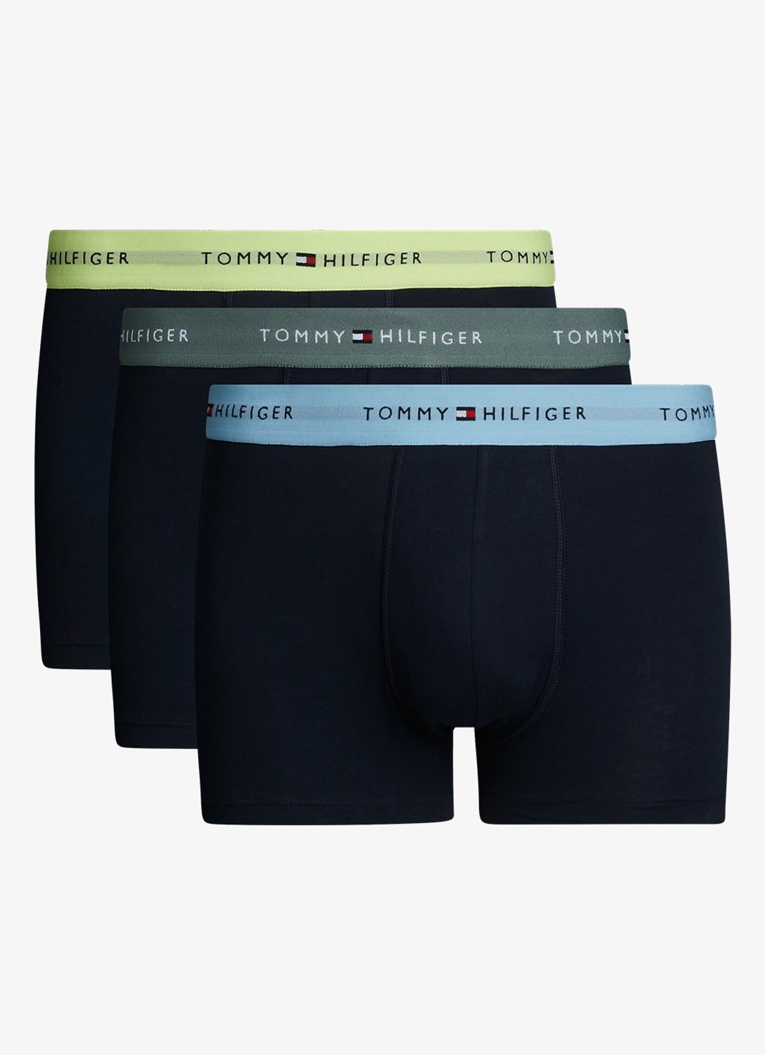 Tommy Hilfiger Boxershorts met logoband in 3-pack - achterkant 2 lime