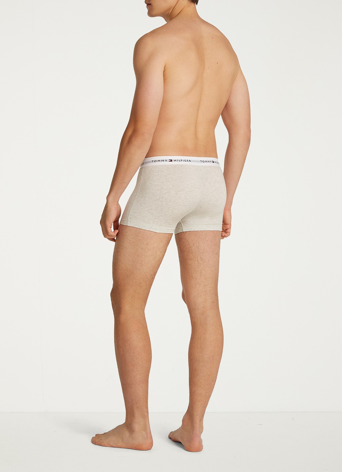 Tommy Hilfiger Boxershorts met logoband in 3-pack    - achterkant 4 lichtblauw