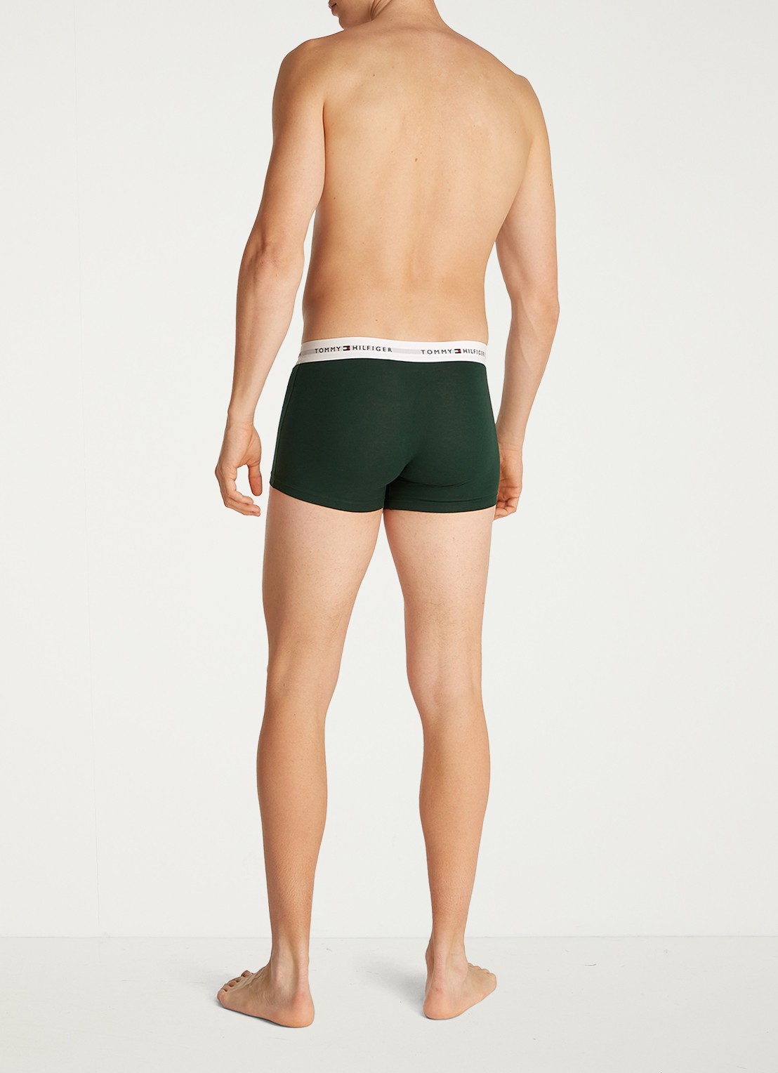 Tommy Hilfiger Boxershorts met logoband in 3-pack    - achterkant 3 donkergrijs