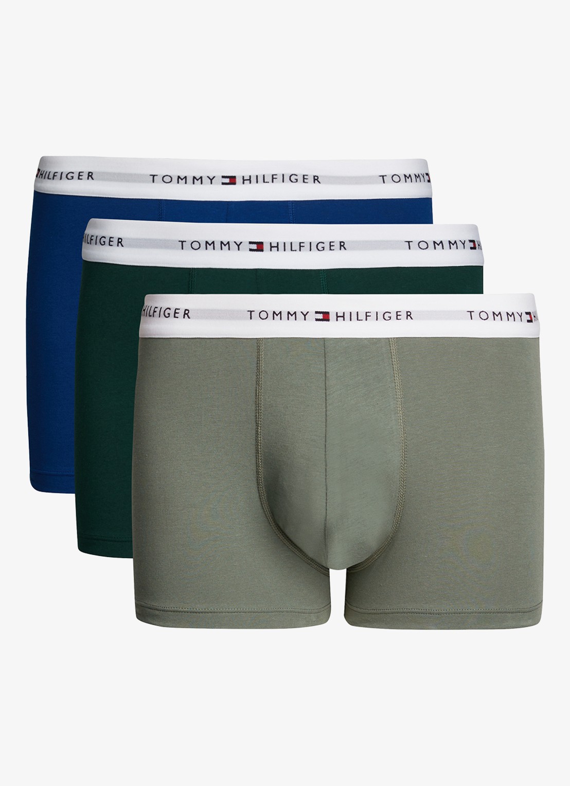 Tommy Hilfiger Boxershorts met logoband in 3-pack    - voorkant 4 donkergrijs