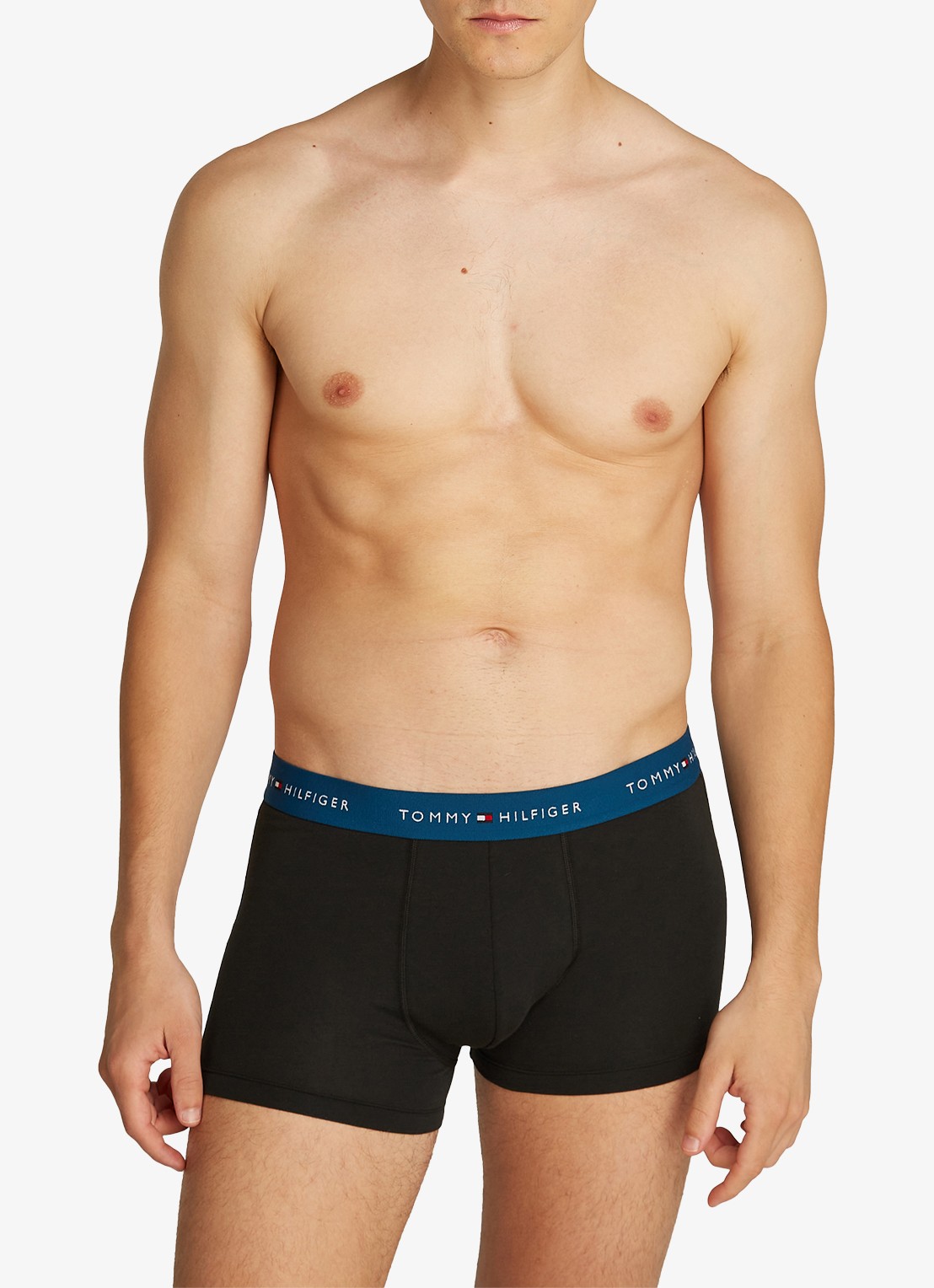 Tommy Hilfiger Boxershorts met logoband in 3-pack - detail koraalrood