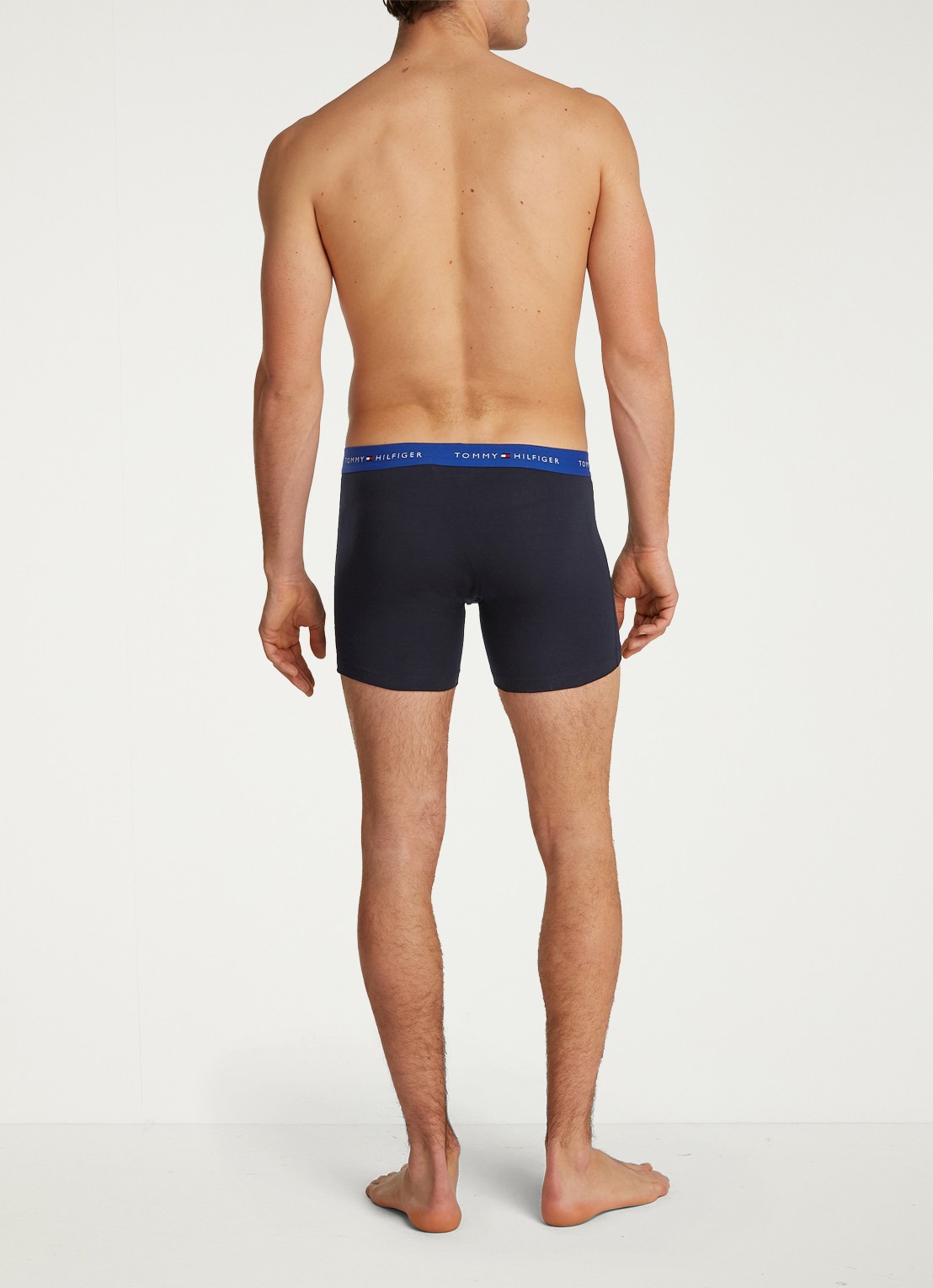 Tommy Hilfiger Boxershorts met logoband in 3-pack - achterkant blauw