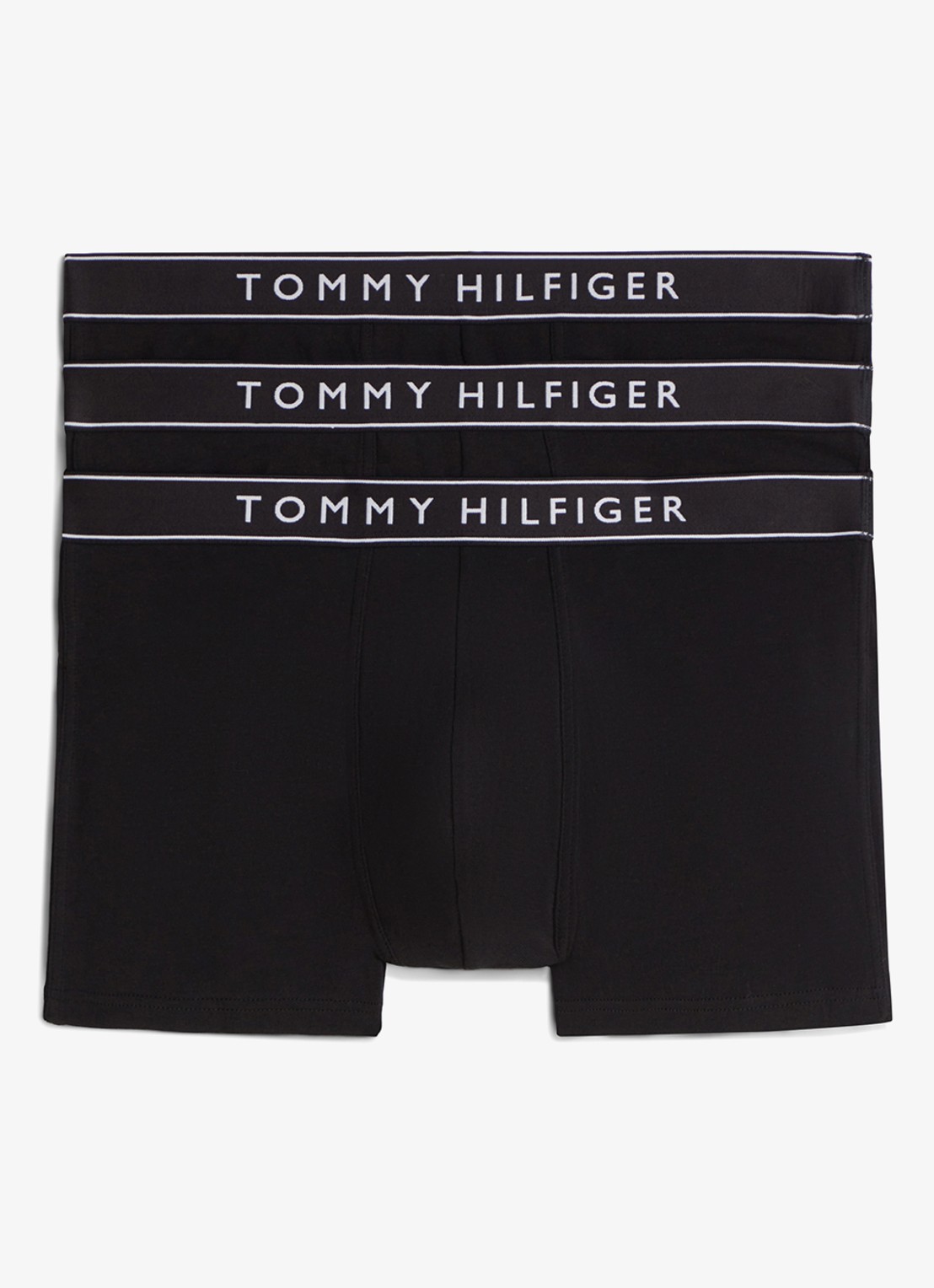 Tommy Hilfiger Boxershorts met logoband in 3-pack - voorkant 3 zwart