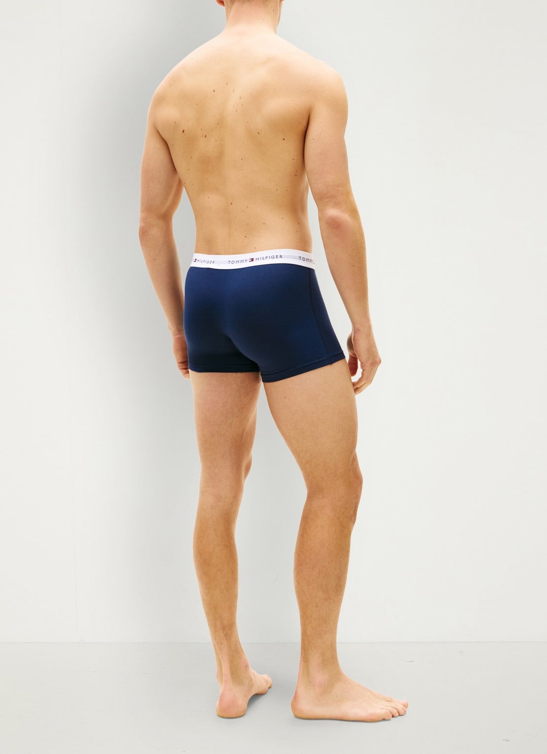 Tommy Hilfiger Boxershorts met logoband in 3-pack - achterkant donkerblauw