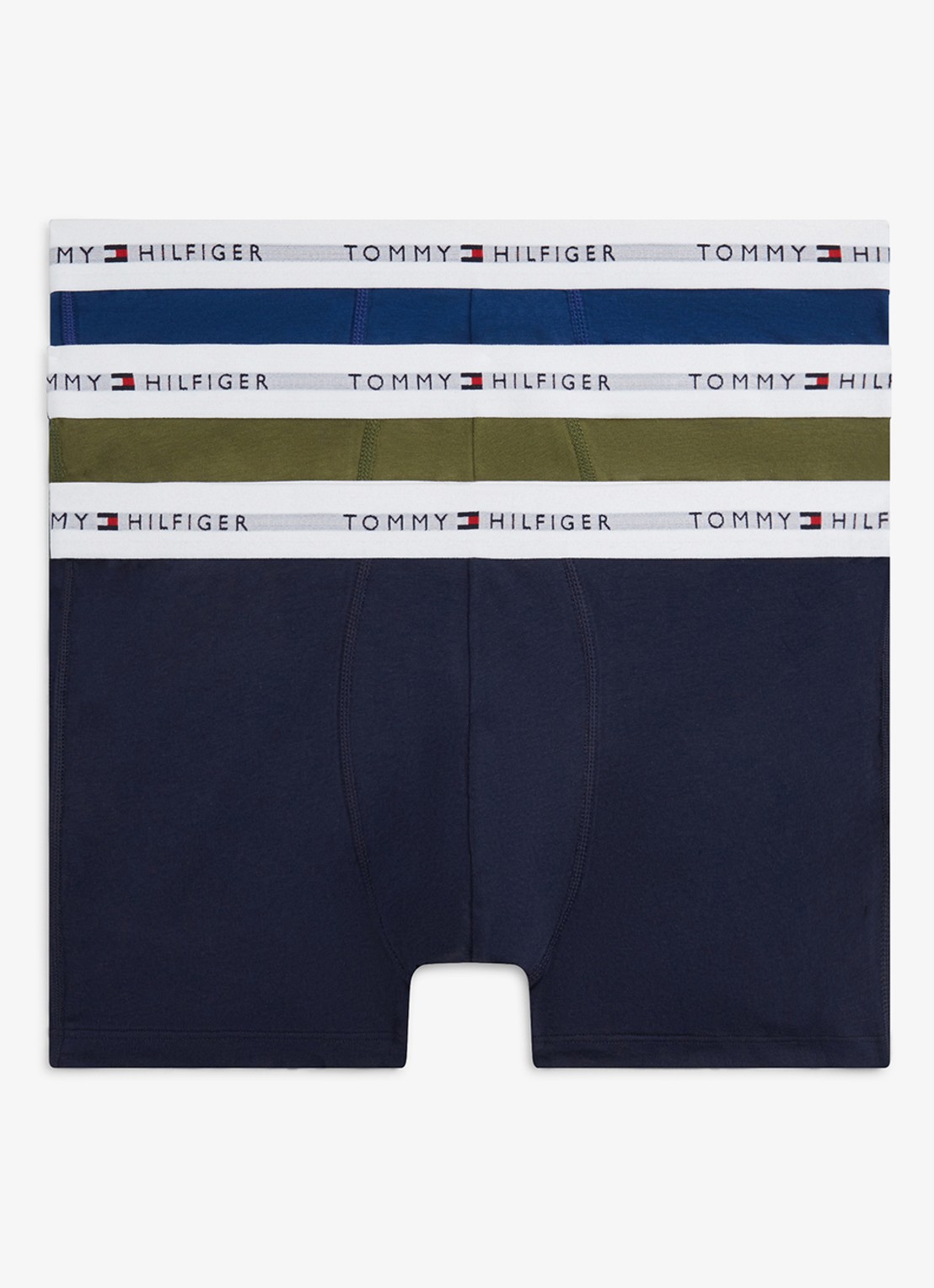 Tommy Hilfiger Boxershorts met logoband in 3-pack - voorkant 2 donkerblauw