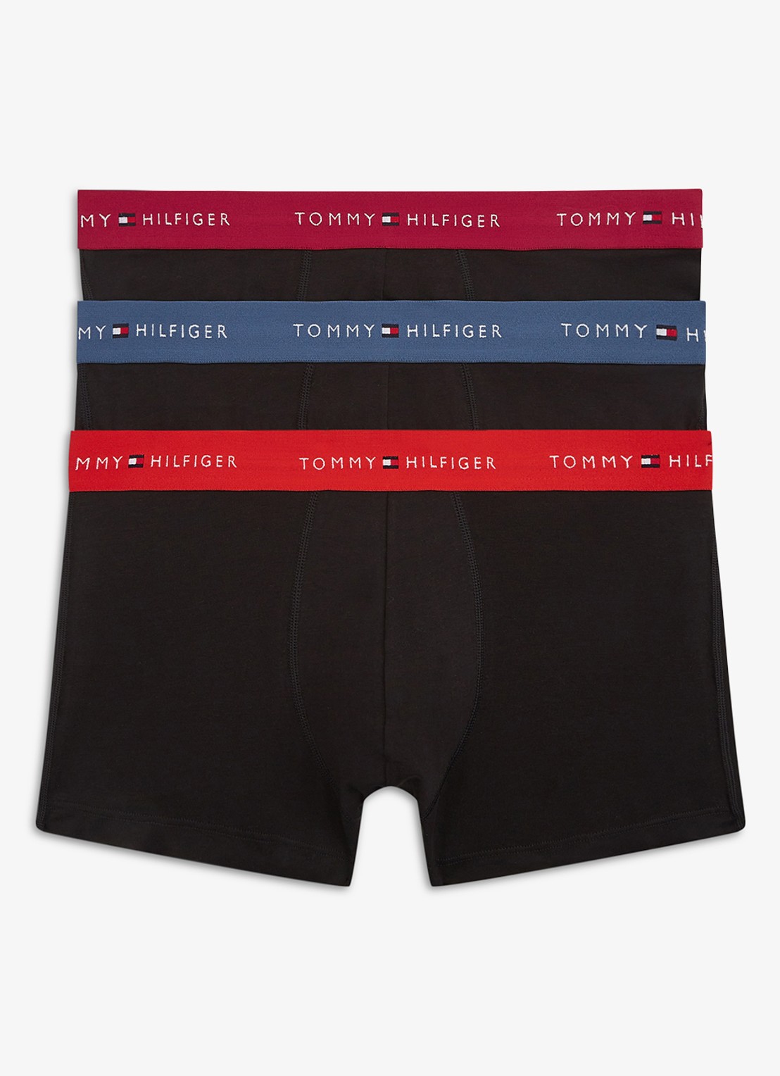 Tommy Hilfiger Boxershorts met logoband in 3-pack - voorkant 5 rood