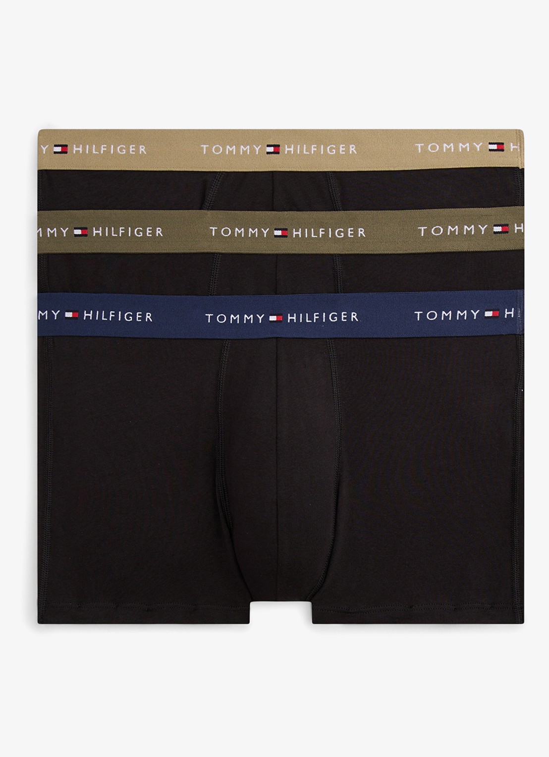 Tommy Hilfiger Boxershorts met logoband in 3-pack - voorkant 4 blauw