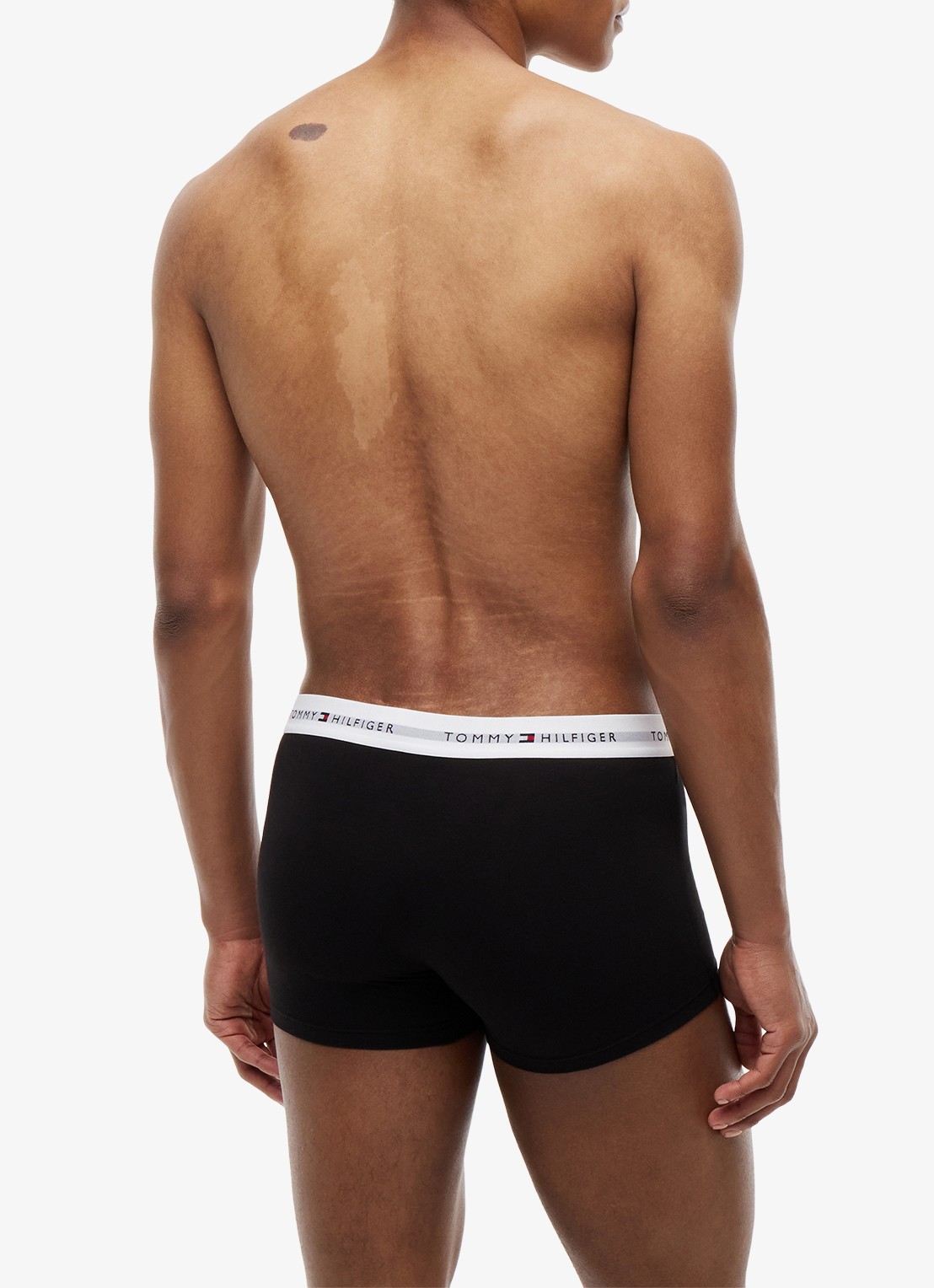 Tommy Hilfiger Boxershorts met logoband in 3-pack - achterkant zwart