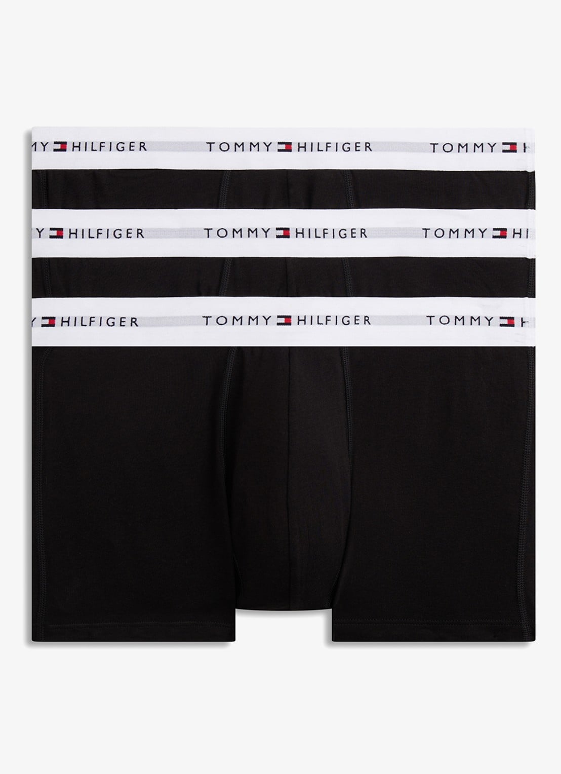 Tommy Hilfiger Boxershorts met logoband in 3-pack - voorkant 4 zwart