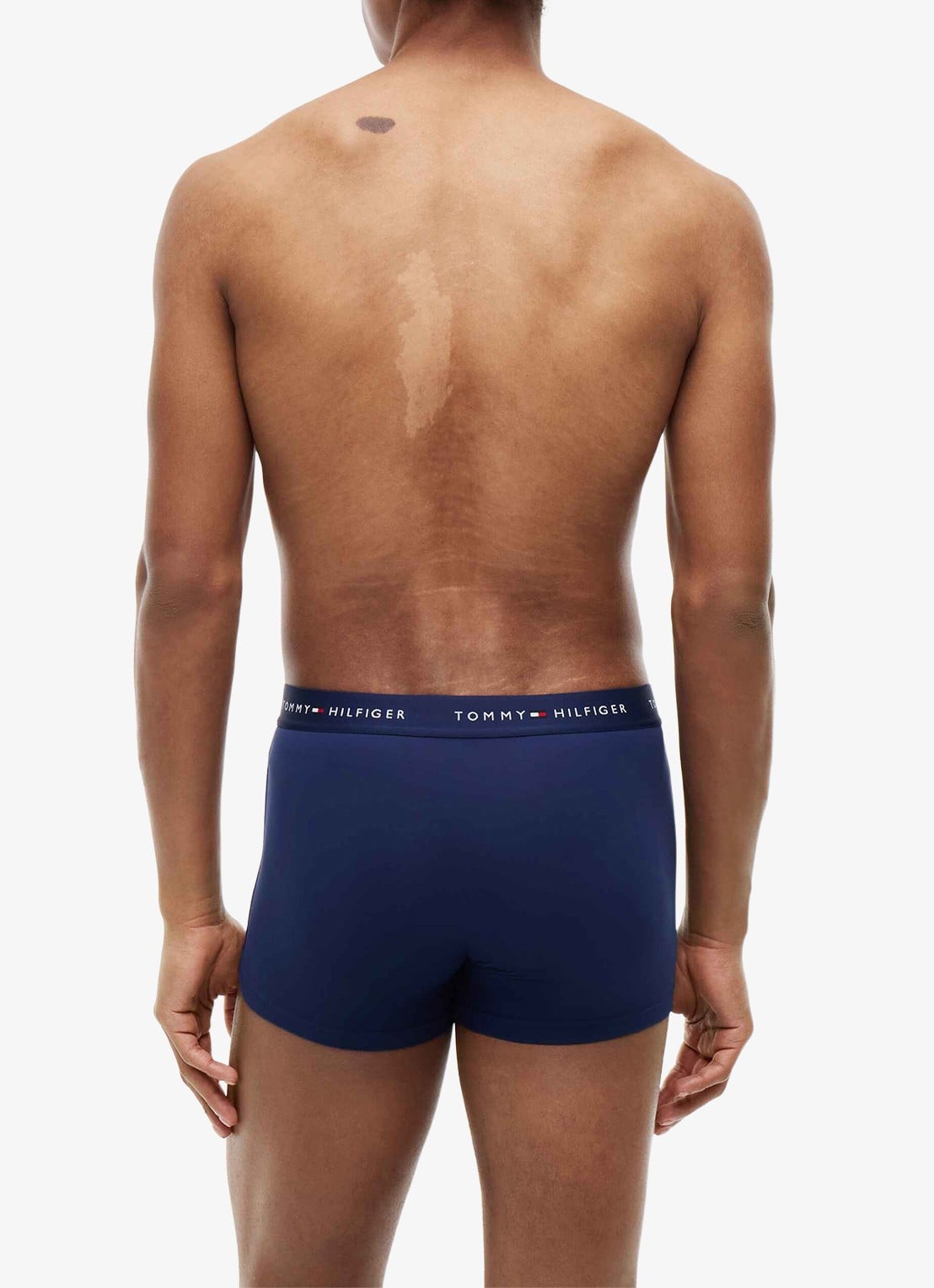 Tommy Hilfiger Boxershorts met logoband in 3-pack - achterkant donkerblauw