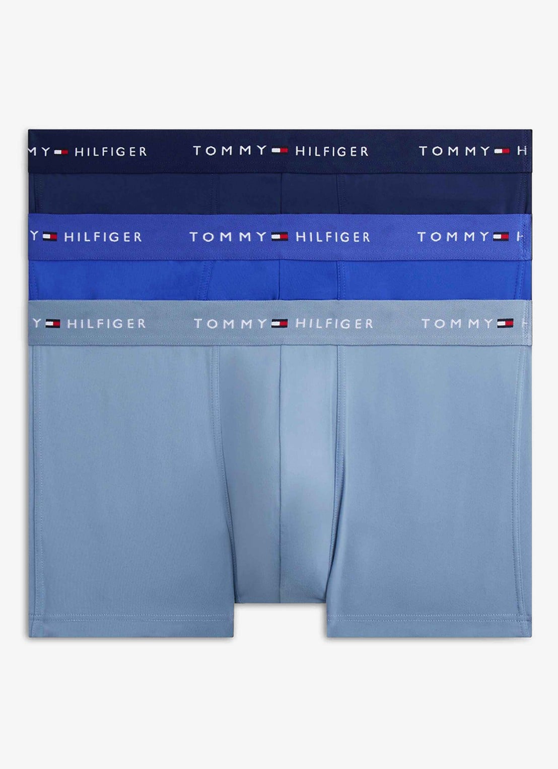 Tommy Hilfiger Boxershorts met logoband in 3-pack - voorkant 6 donkerblauw
