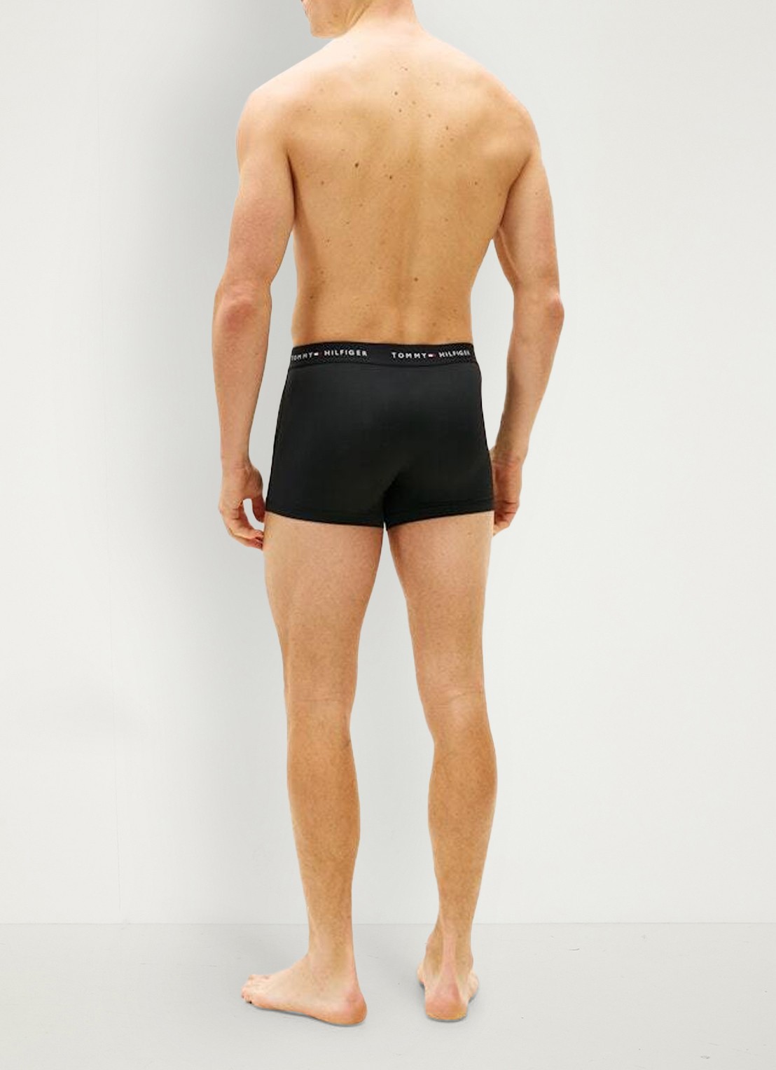 Tommy Hilfiger Boxershorts met logoband in 3-pack - achterkant 4 zwart