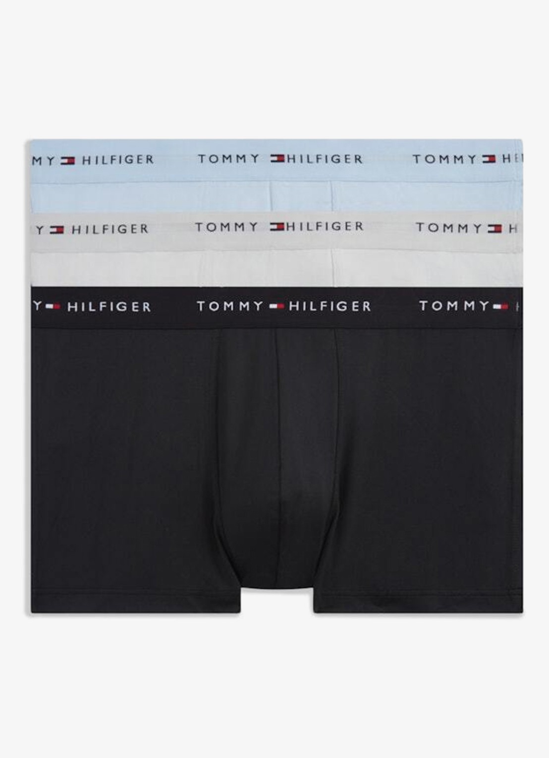 Tommy Hilfiger Boxershorts met logoband in 3-pack - voorkant 5 zwart