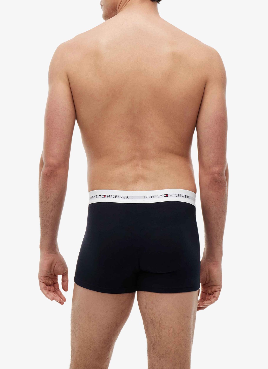 Tommy Hilfiger Boxershorts met logoband in 3-pack - achterkant 8 donkerblauw