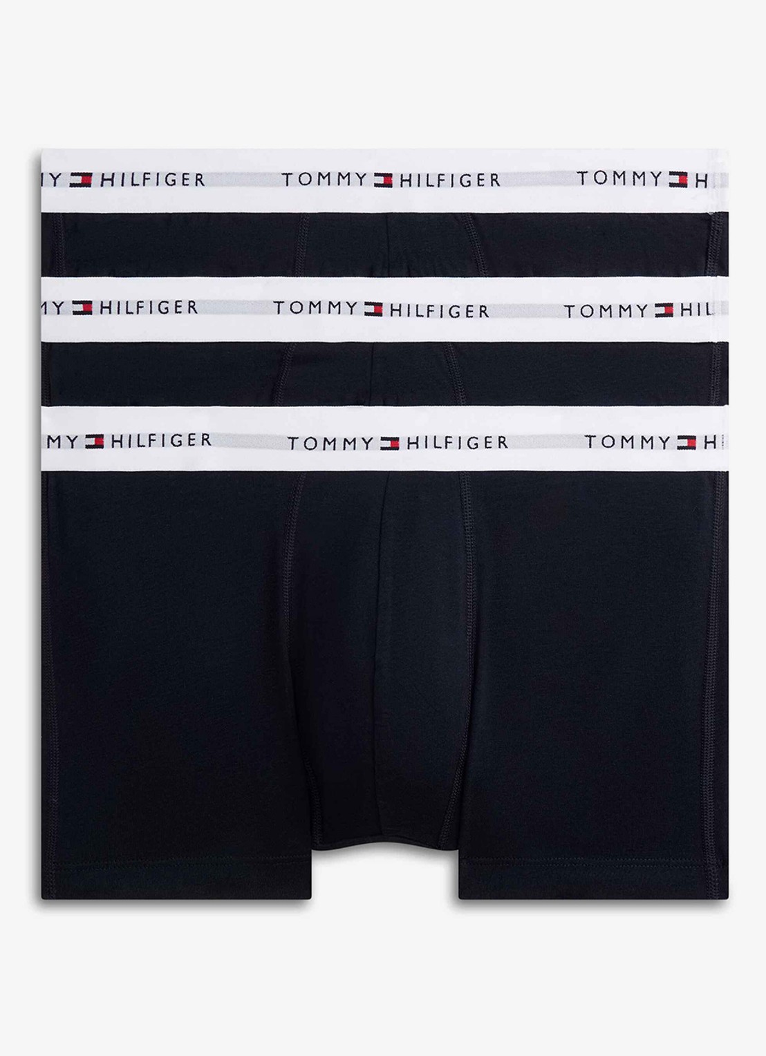 Tommy Hilfiger Boxershorts met logoband in 3-pack - voorkant 5 donkerblauw