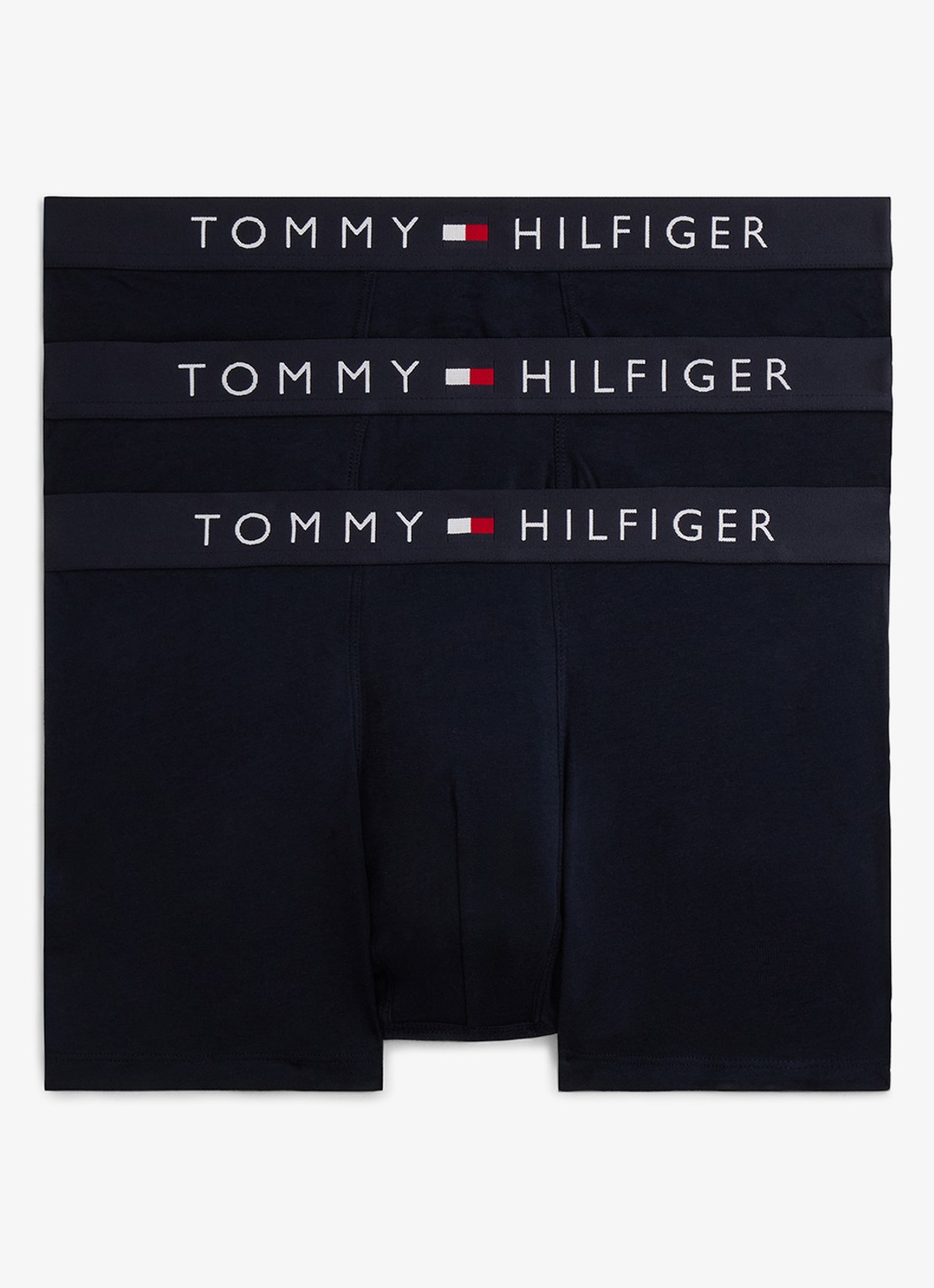 Tommy Hilfiger Boxershorts met logoband in 3-pack - voorkant naturel