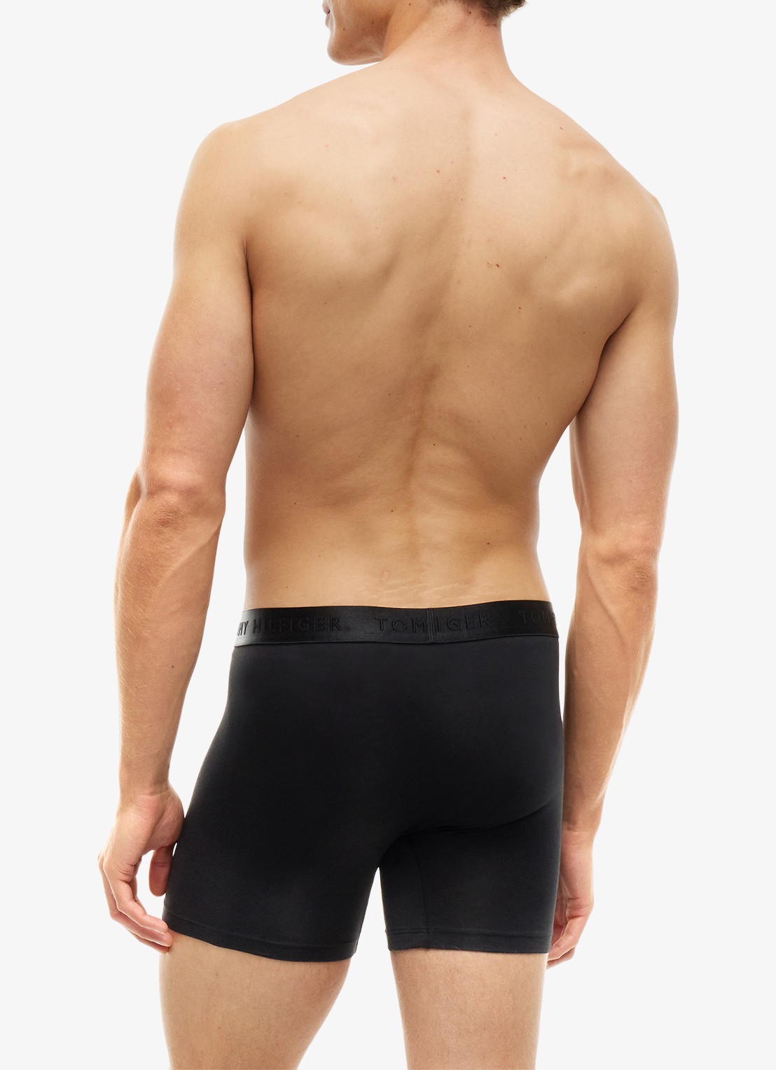 Tommy Hilfiger Boxershorts met logoband in 3-pack - achterkant 3 zwart