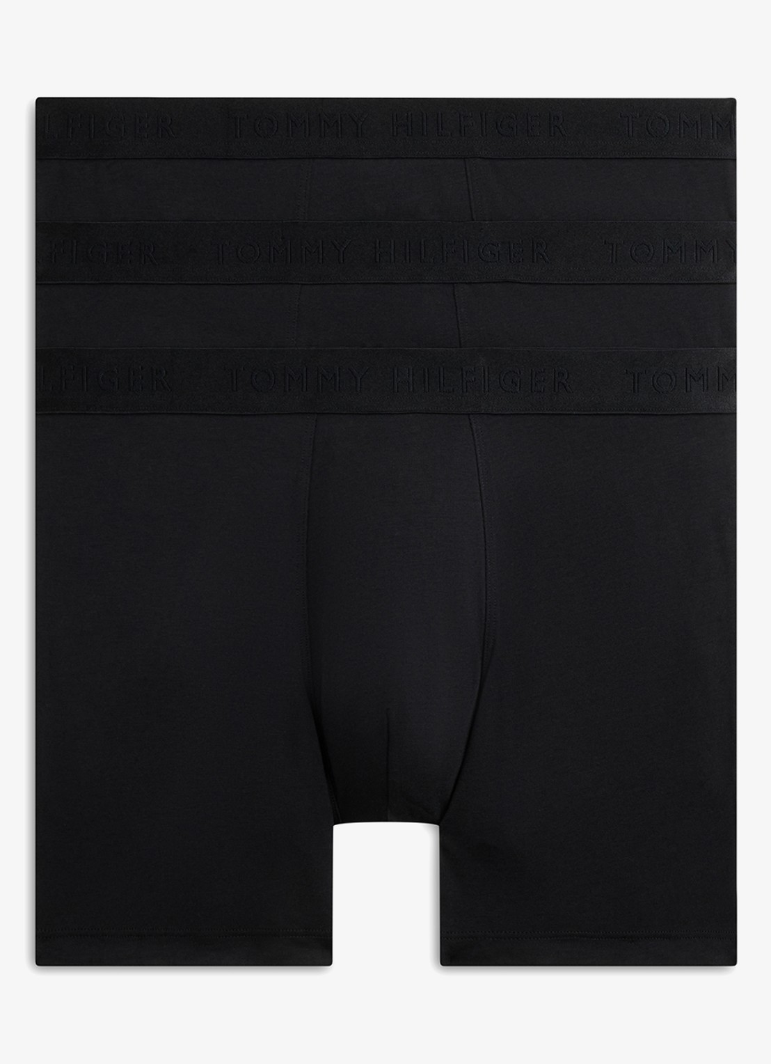 Tommy Hilfiger Boxershorts met logoband in 3-pack - voorkant 4 zwart