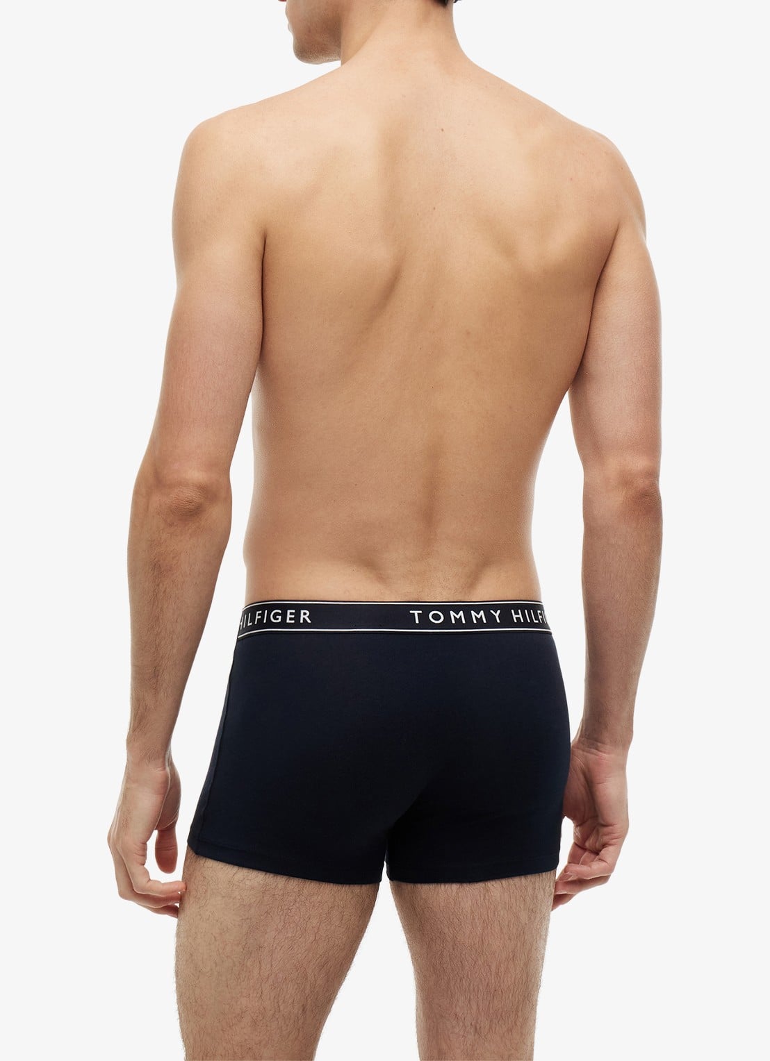 Tommy Hilfiger Boxershorts met logoband in 3-pack - achterkant 5 donkerblauw