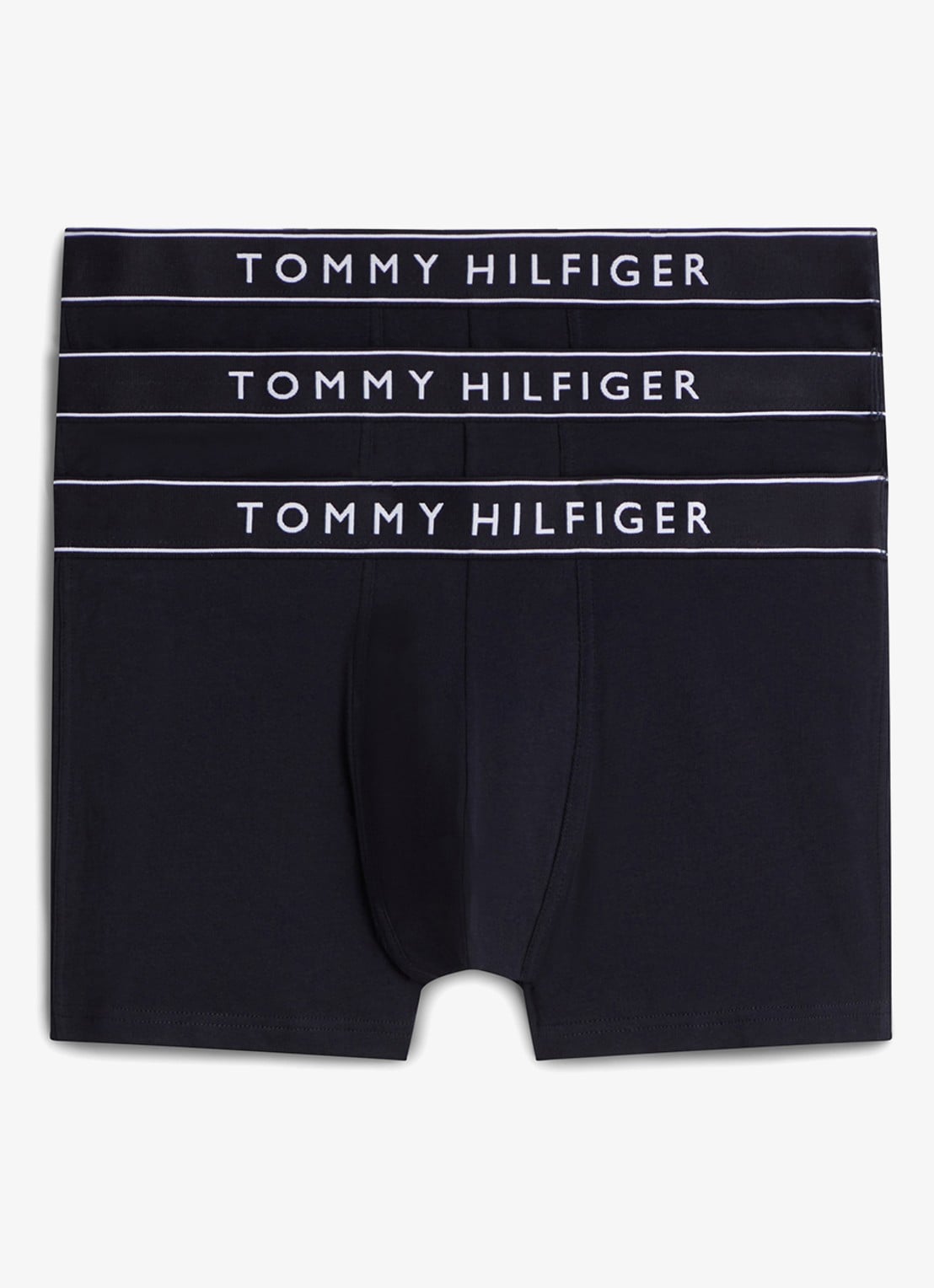 Tommy Hilfiger Boxershorts met logoband in 3-pack - voorkant donkerblauw