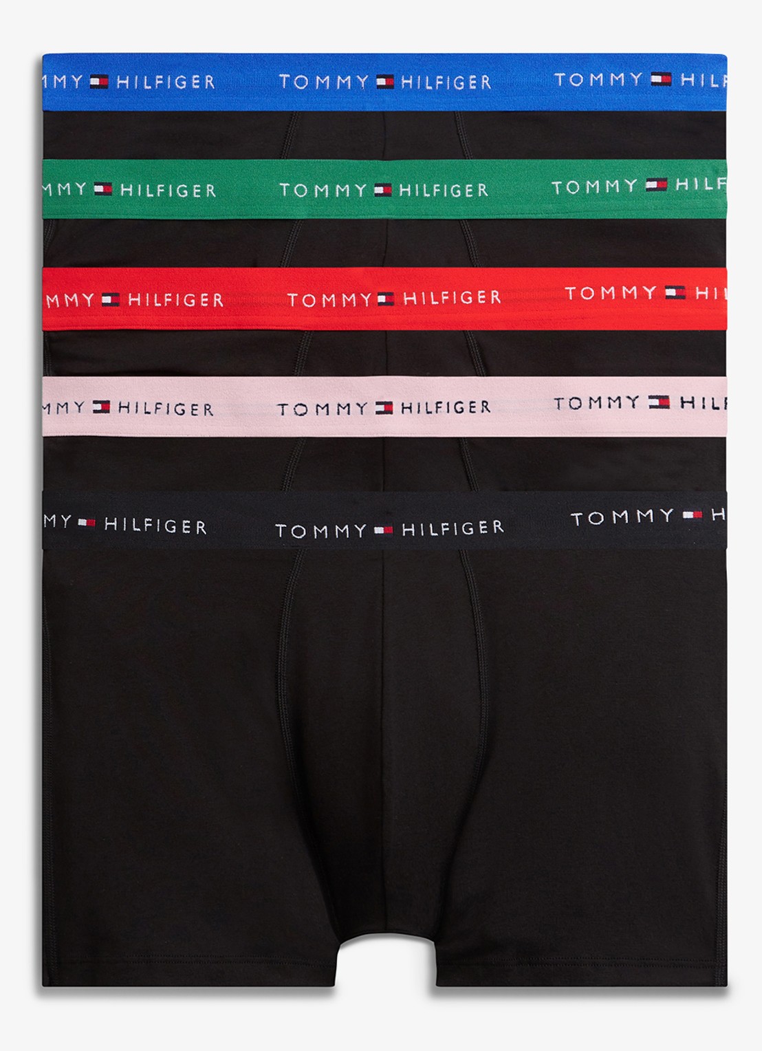 Tommy Hilfiger Boxershorts met logoband in 4-pack - voorkant 5 zwart