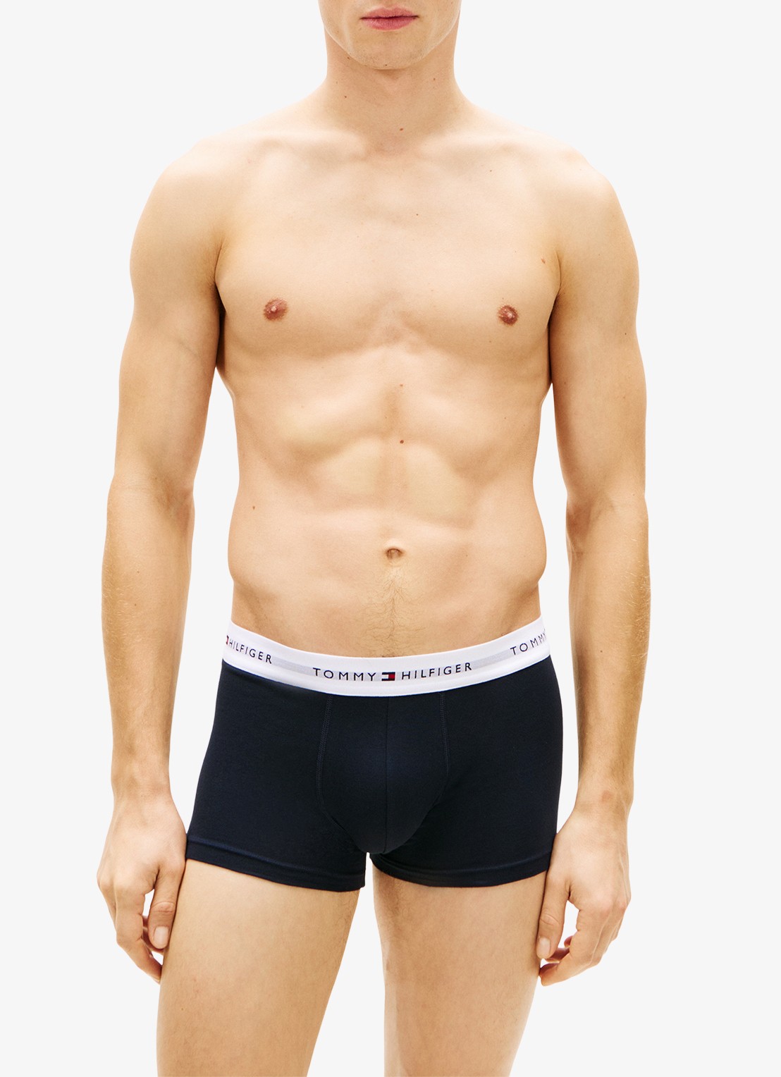 Tommy Hilfiger Boxershorts met logoband in 5-pack - detail donkerblauw