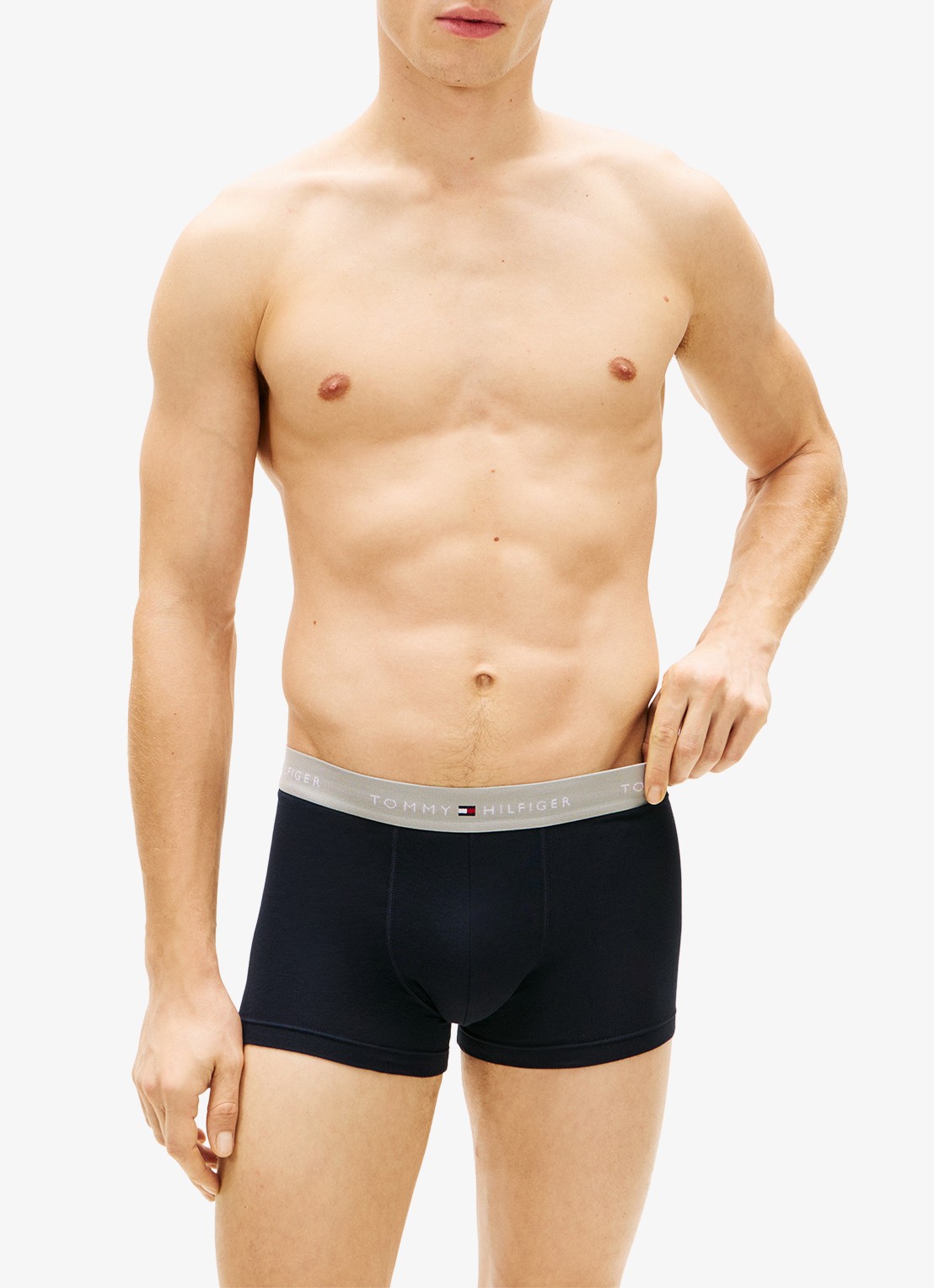 Tommy Hilfiger Boxershorts met logoband in 5-pack - detail 4 donkerblauw